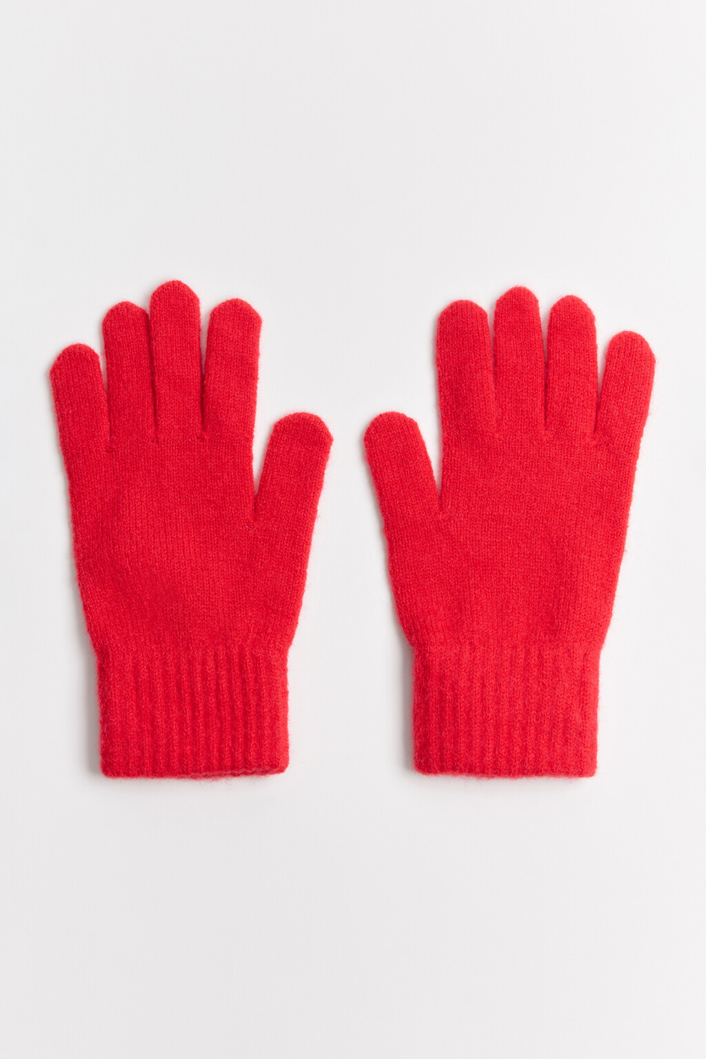 Перчатки трикотажные базовые - цвет красный - 6