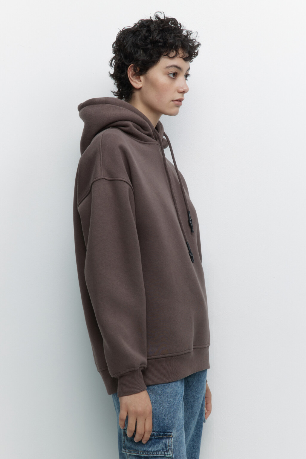 Толстовка HOODY оверсайз с капюшоном - цвет бежевый - 2