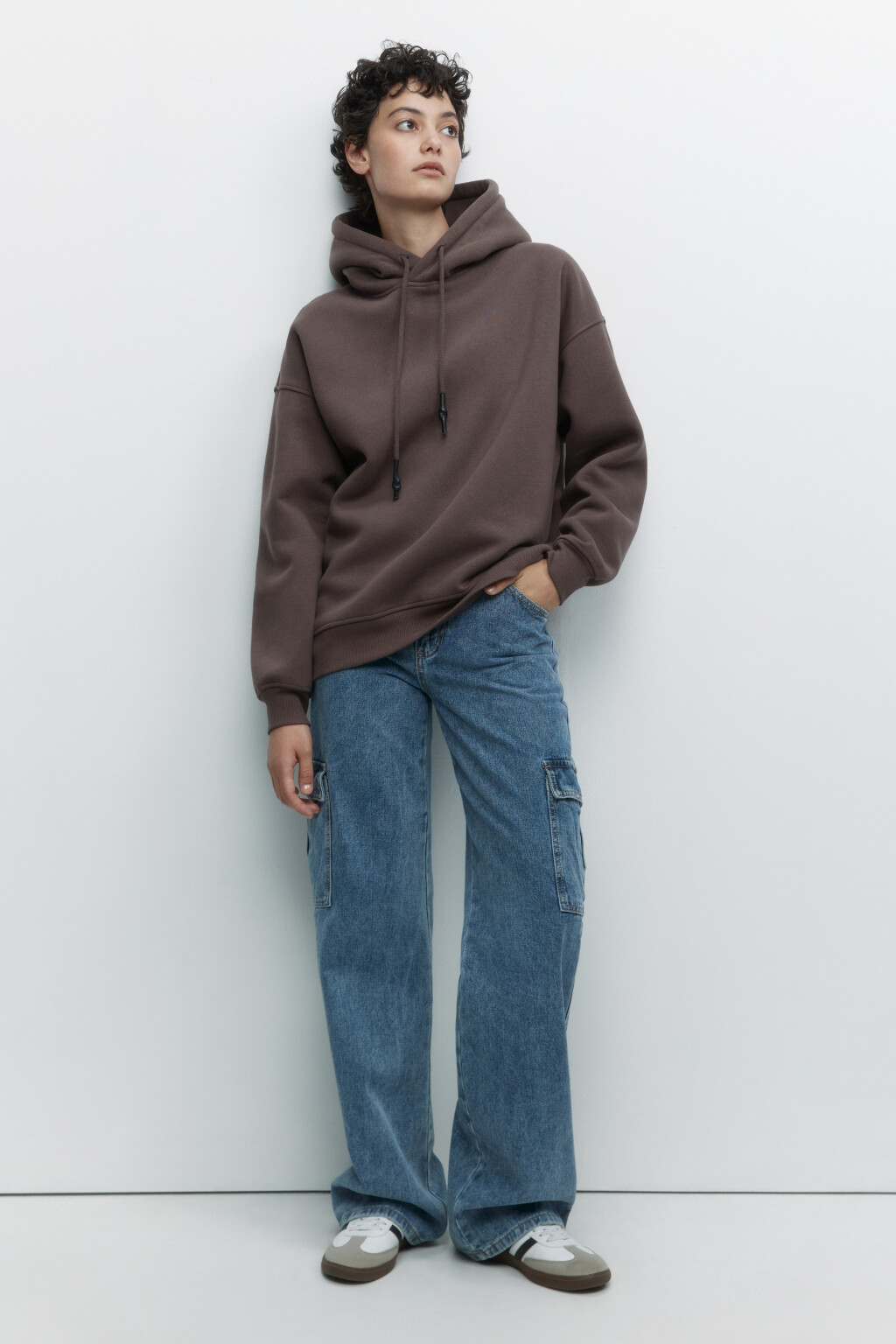 Толстовка HOODY оверсайз с капюшоном - цвет бежевый - 4