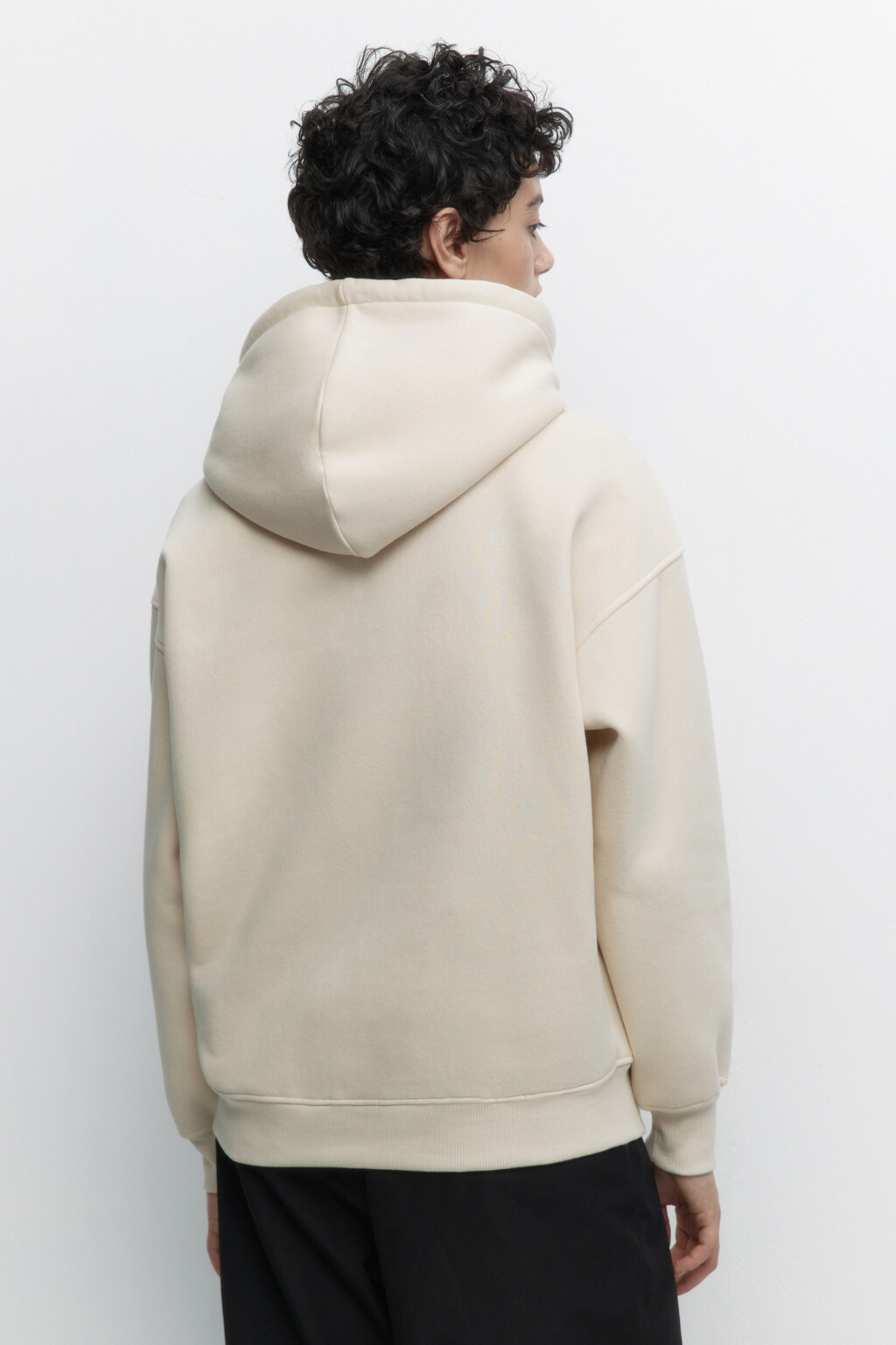 Толстовка HOODY оверсайз с капюшоном - цвет бежевый - 4