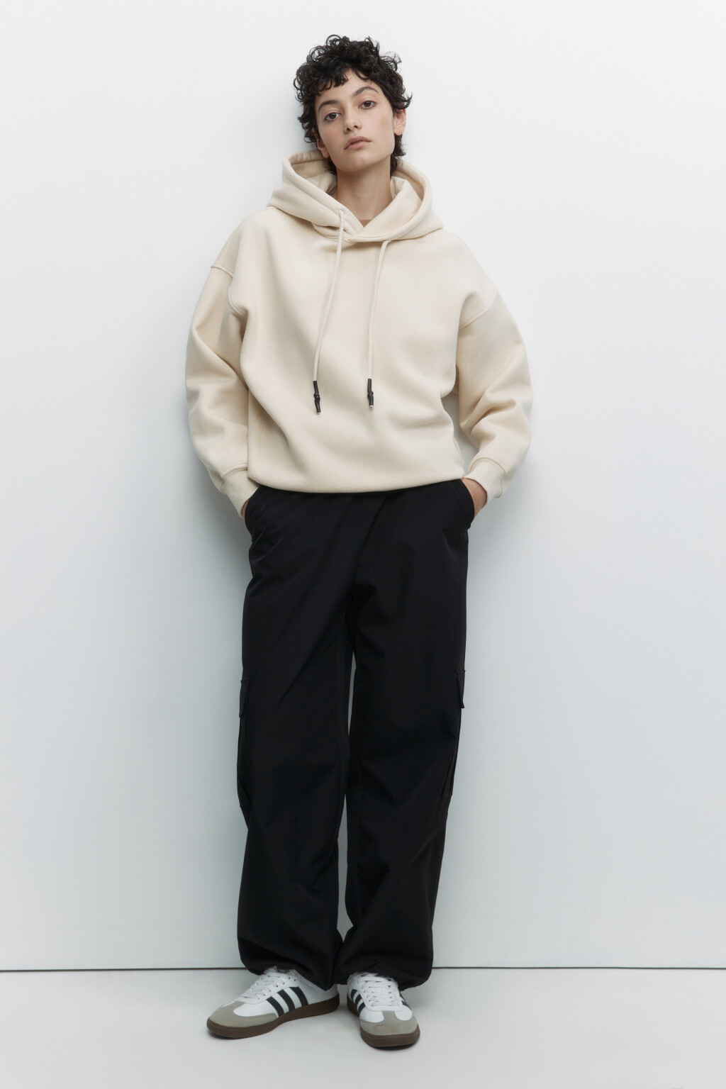 Толстовка HOODY оверсайз с капюшоном - цвет бежевый - 1