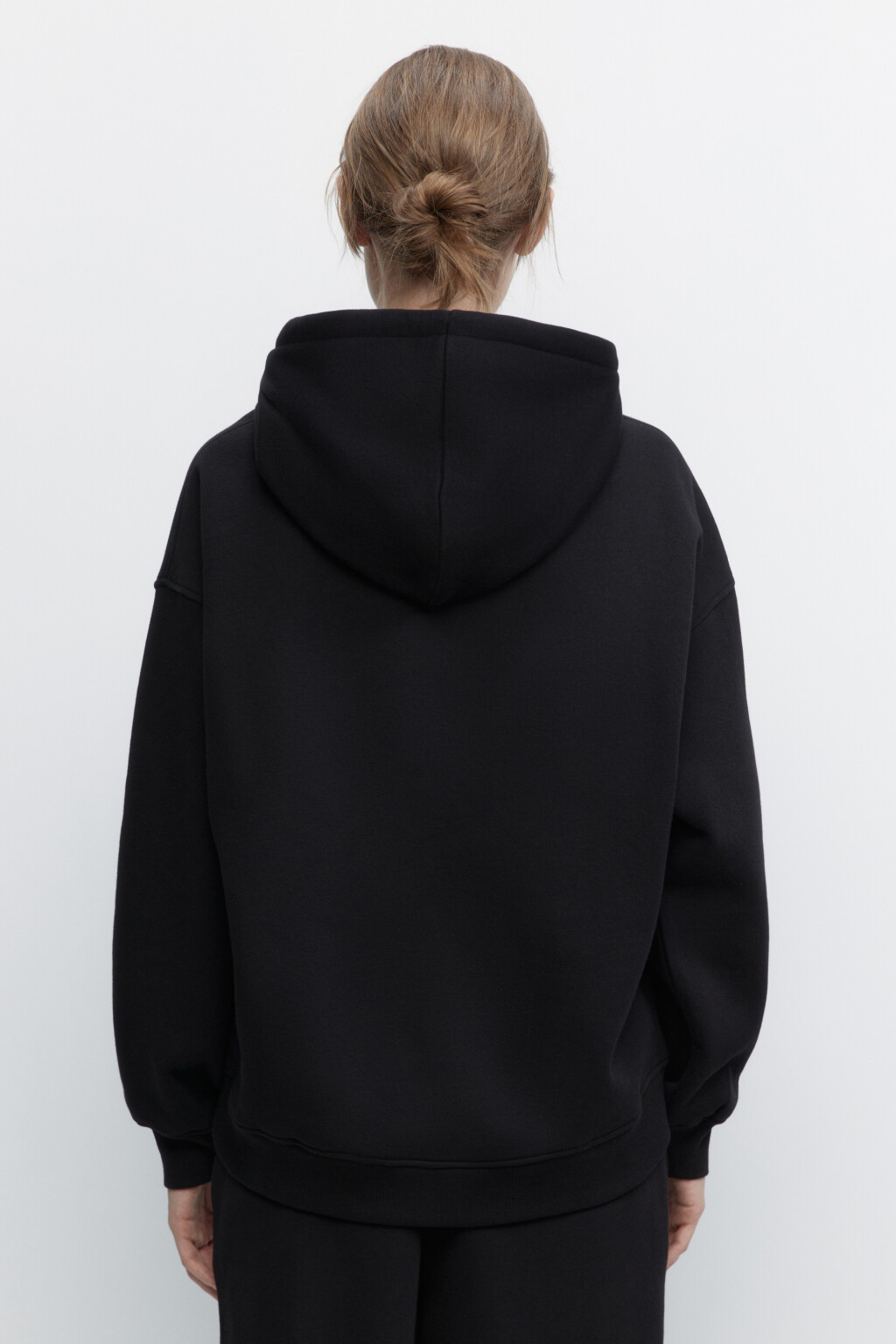 Толстовка HOODY оверсайз с капюшоном - цвет черный - 4