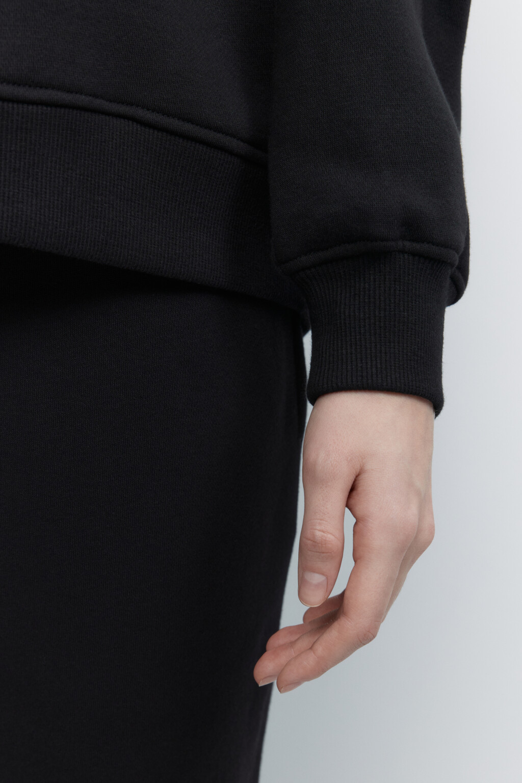 Толстовка HOODY оверсайз с капюшоном - цвет черный - 6