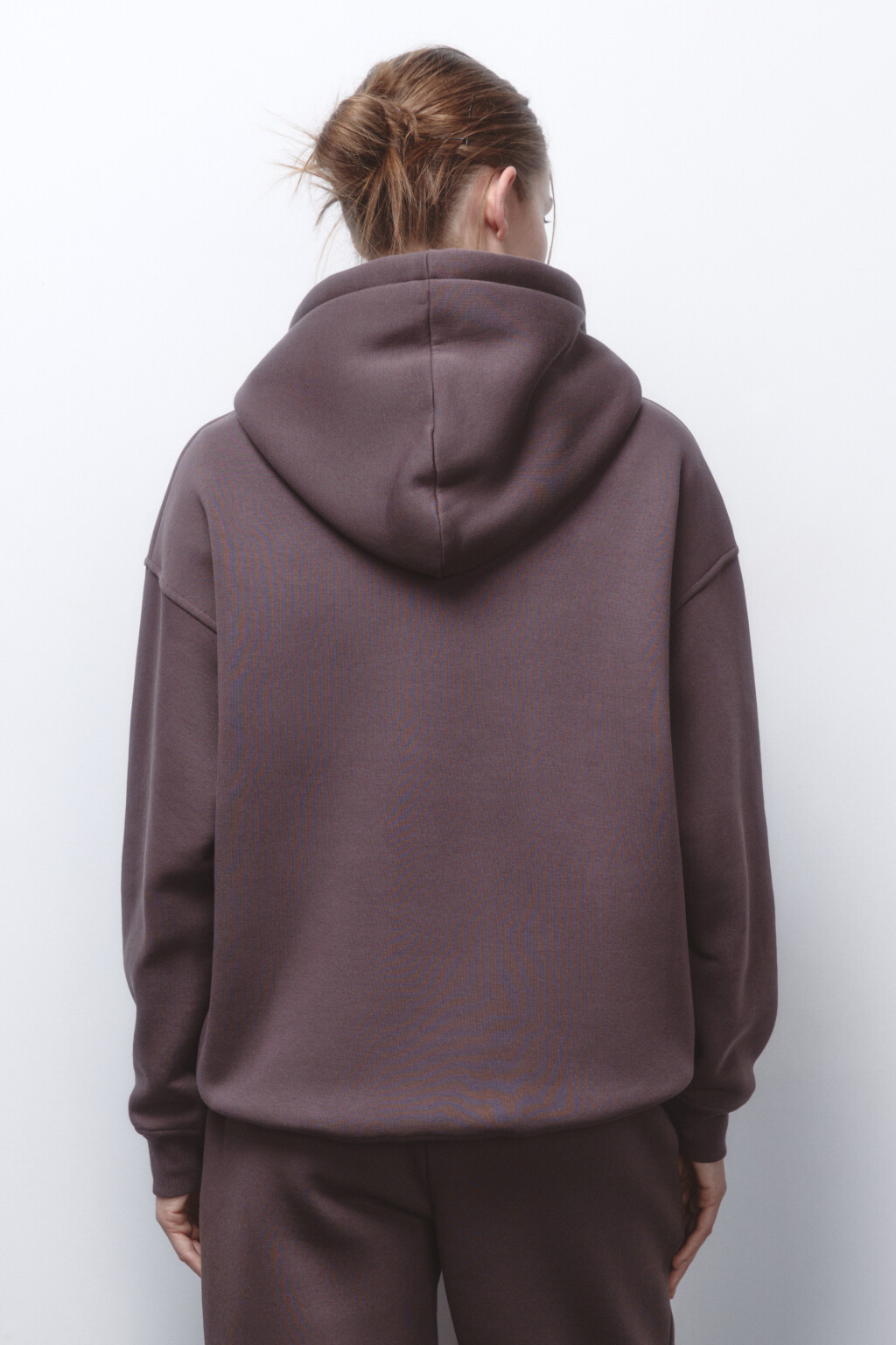 Худи oversize утепленная с капюшоном - цвет бежевый - 4