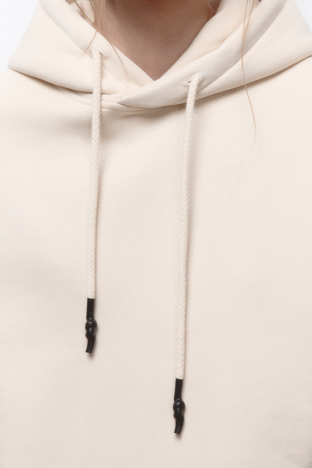 Худи oversize утепленная с капюшоном - цвет молочный - 8