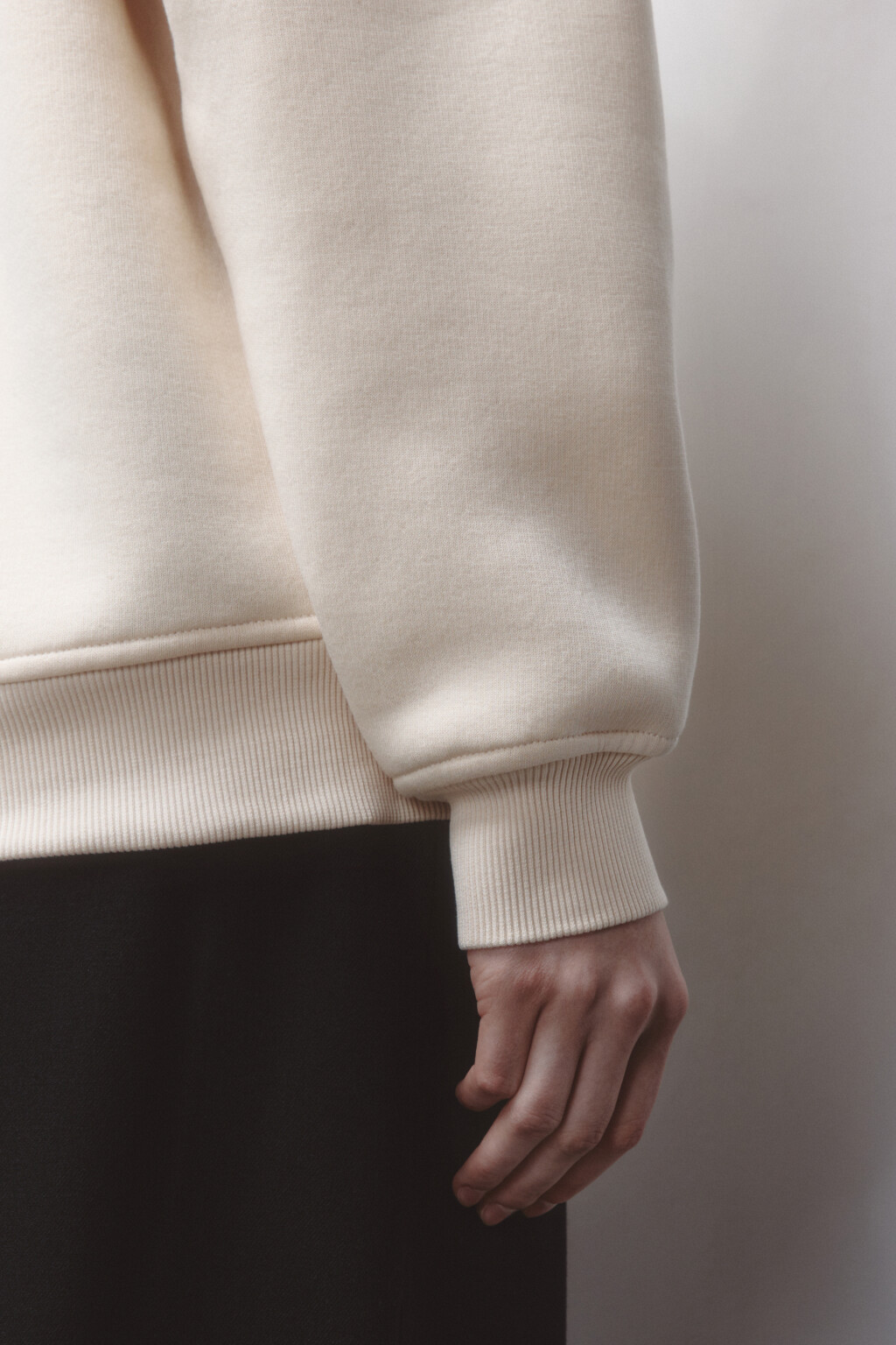 Худи oversize утепленная с капюшоном - цвет молочный - 9