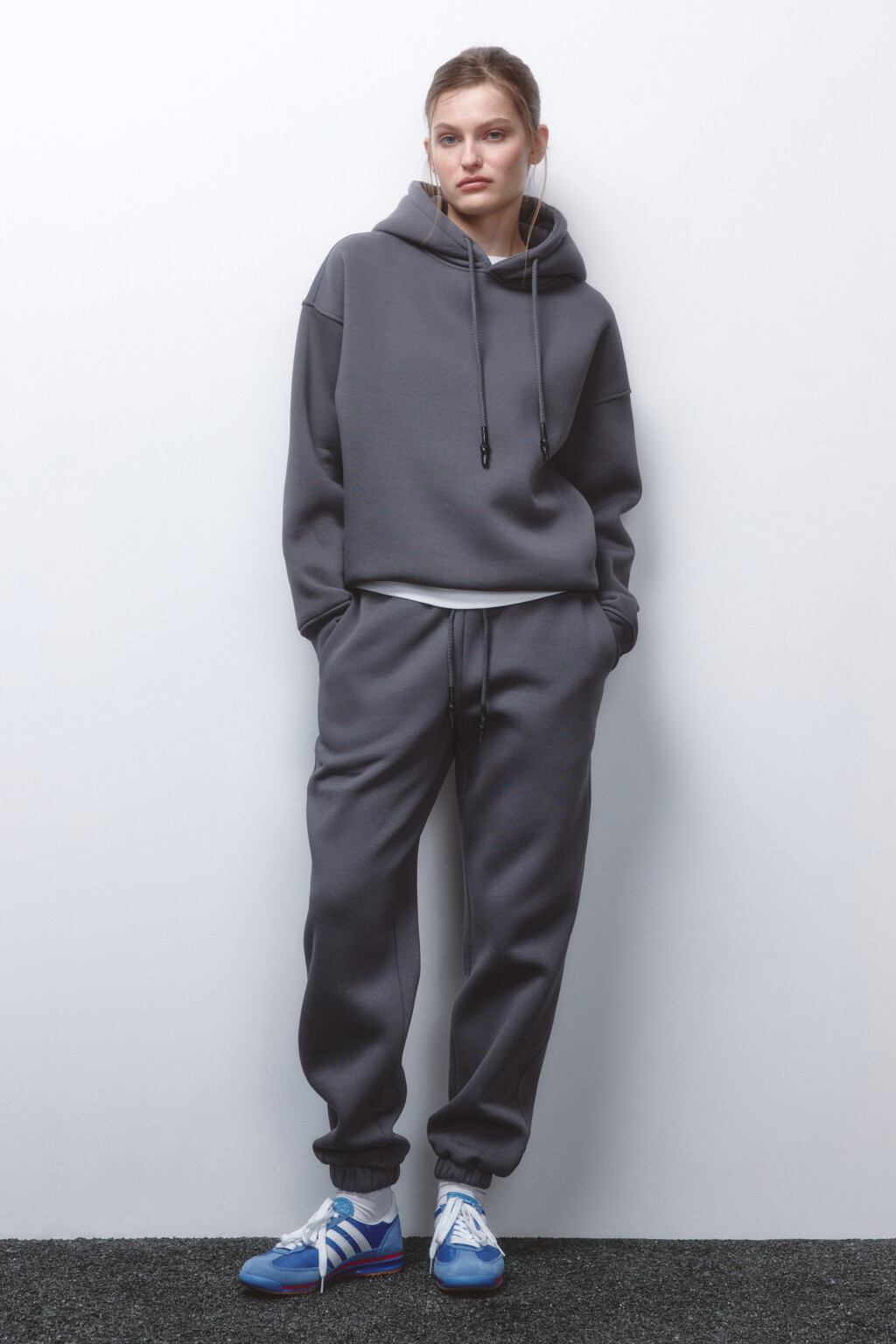 Худи oversize утепленная с капюшоном - цвет серый - 6