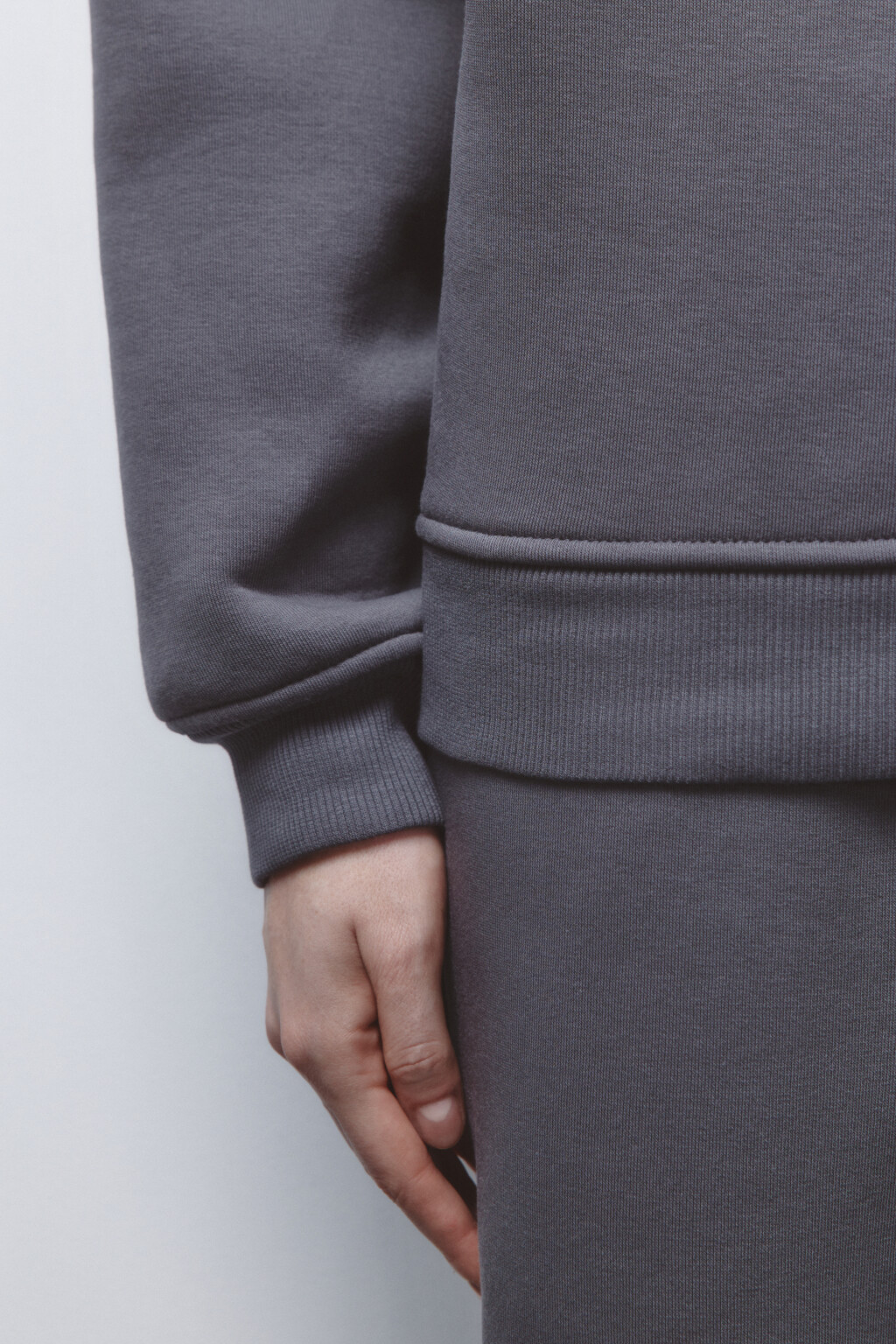 Худи oversize утепленная с капюшоном - цвет серый - 8
