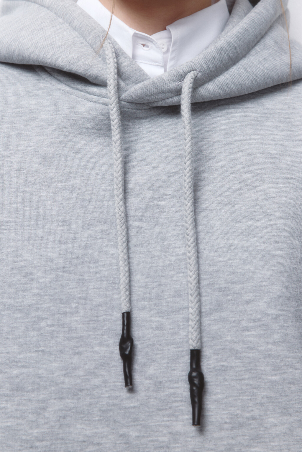 Худи oversize утепленная с капюшоном - цвет серый - 7