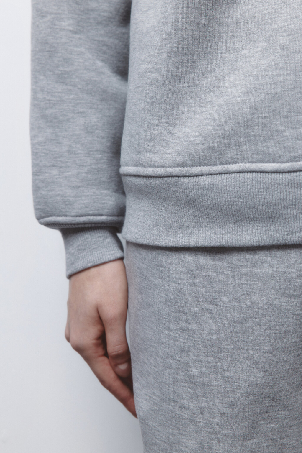 Худи oversize утепленная с капюшоном - цвет серый - 8