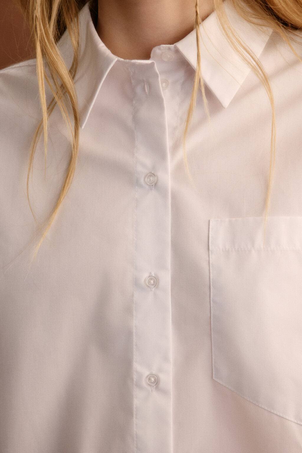 Рубашка Harvard оверсайз с карманом - цвет белый - 7