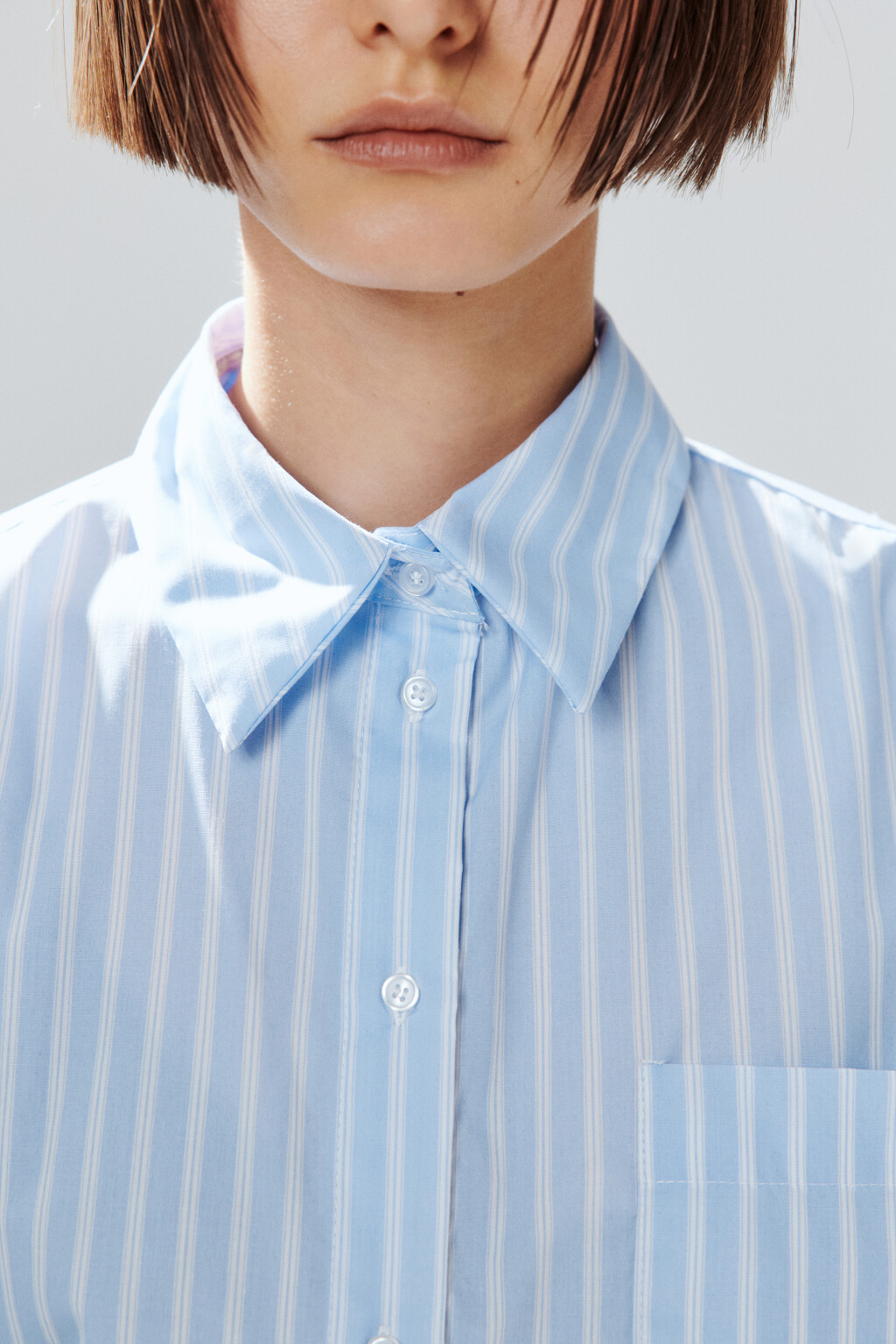 Рубашка oversize в полоску - цвет мультиколор - 5