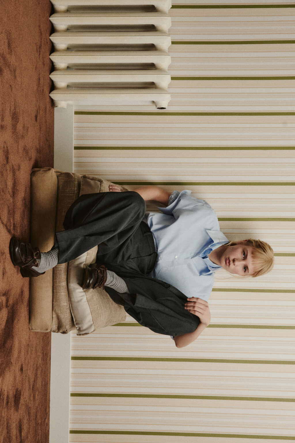 Рубашка oversize с карманом - цвет белый - 3