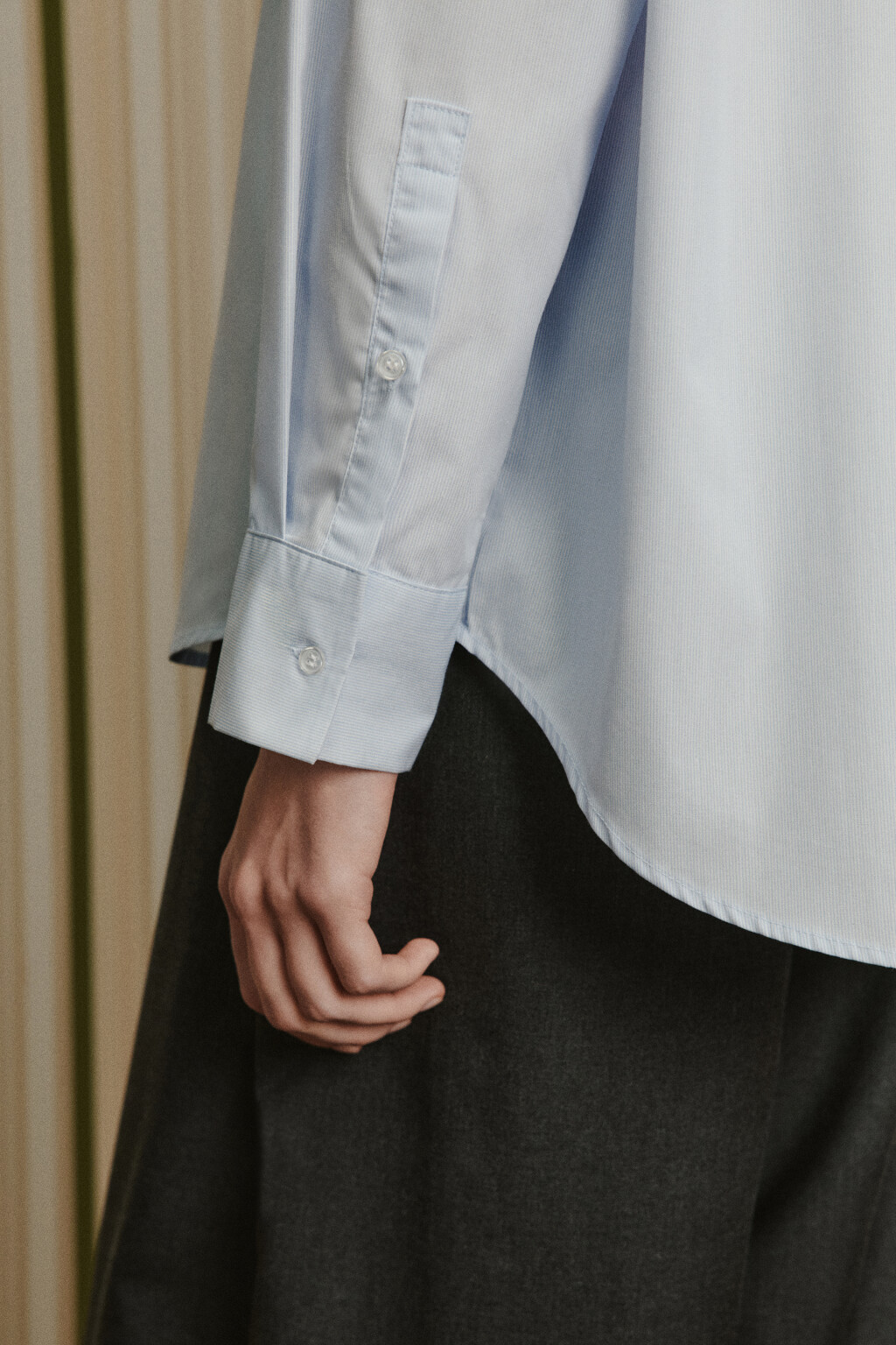 Рубашка oversize с карманом - цвет белый - 7