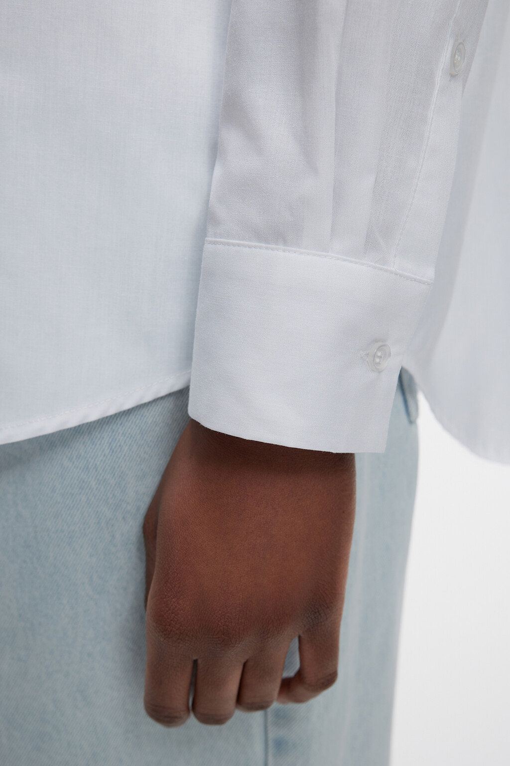 Рубашка Harvard оверсайз с карманом - цвет белый - 7