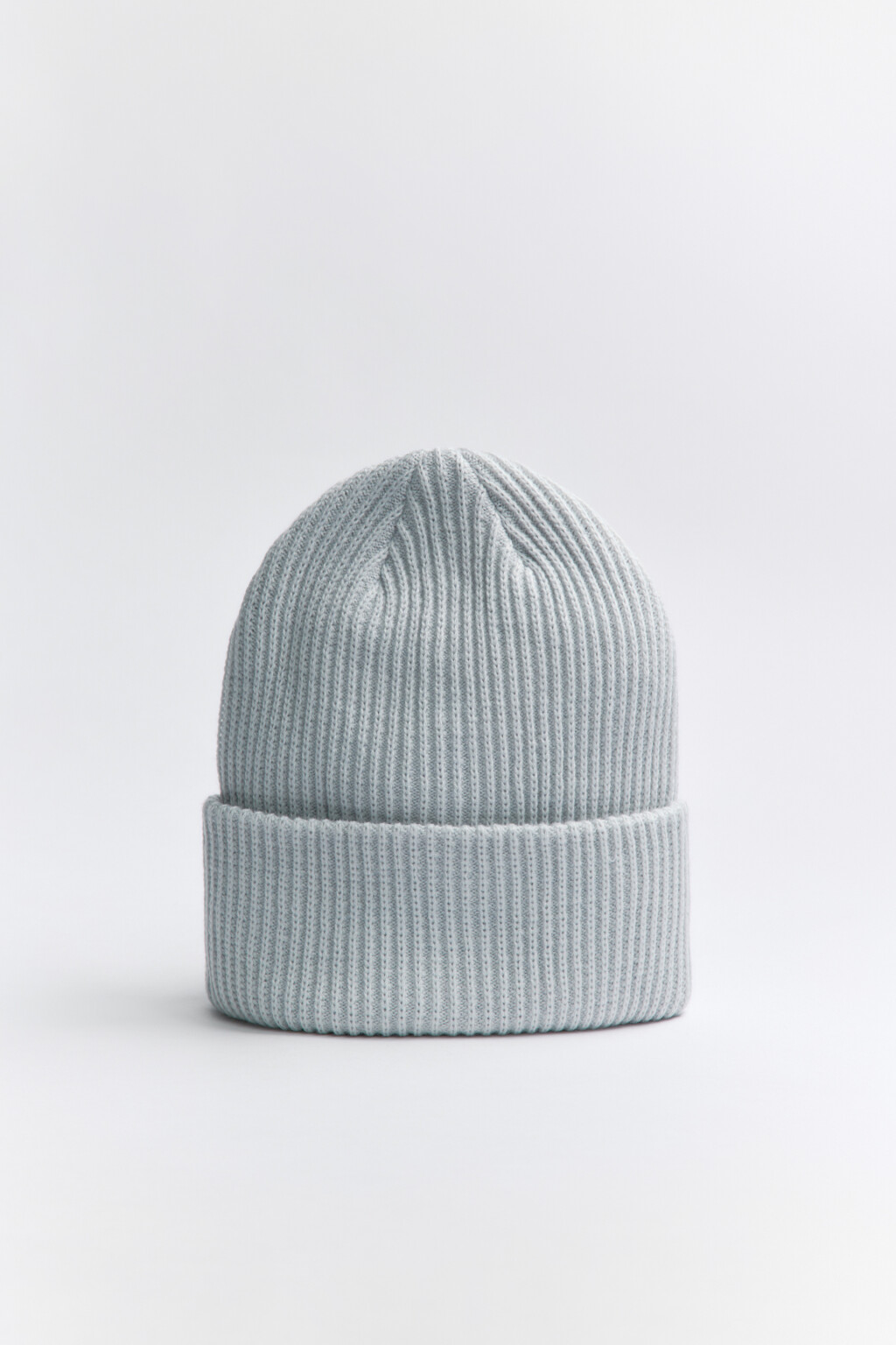 Шапка-бини из переработанных материалов - цвет серый - 1