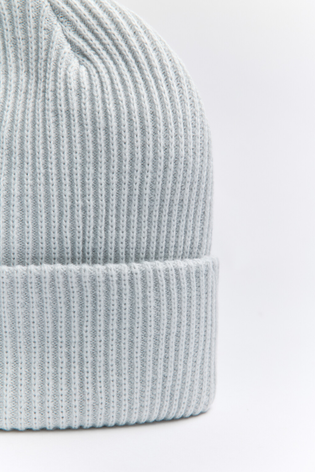 Шапка-бини из переработанных материалов - цвет серый - 2