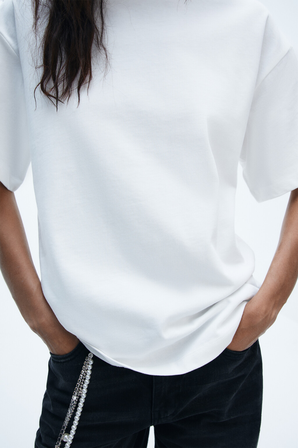 Футболка хлопковая базовая - цвет белый - 6