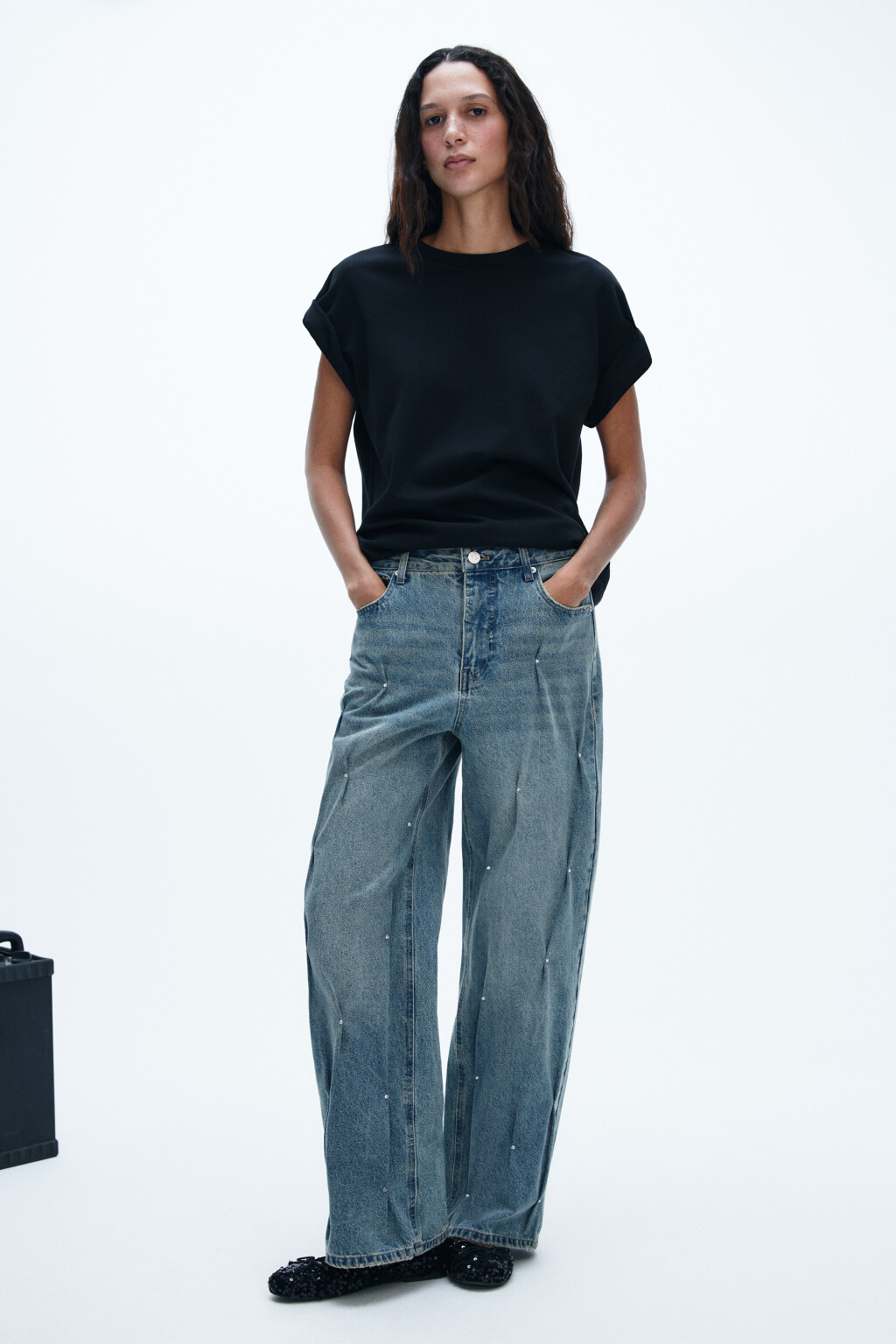 Футболка хлопковая базовая - цвет черный - 5