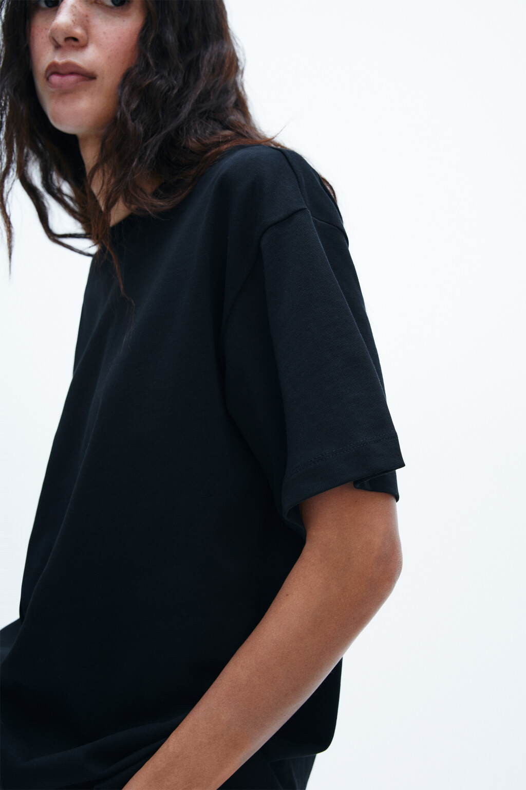 Футболка хлопковая базовая - цвет черный - 7