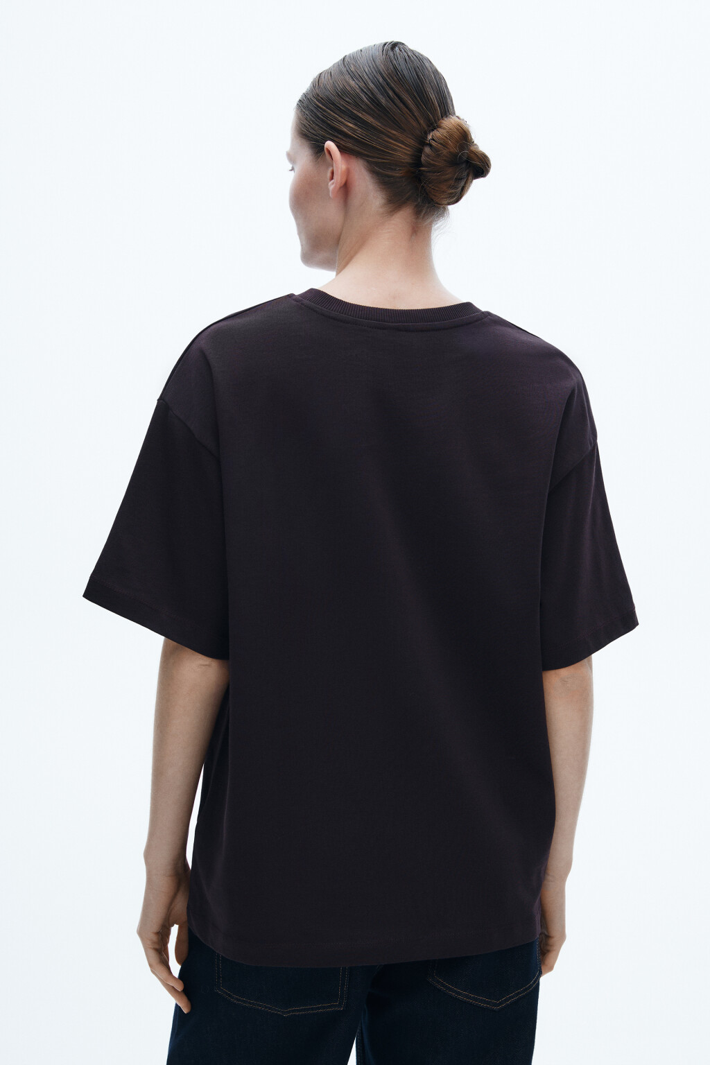 Футболка хлопковая базовая - цвет коричневый - 3