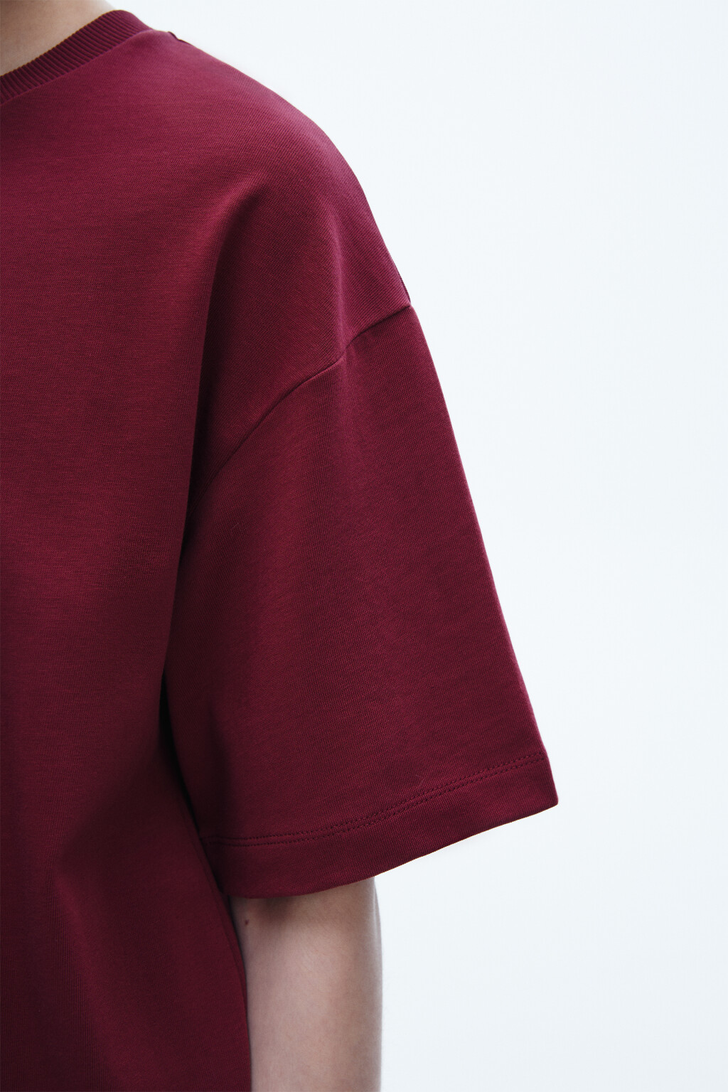 Футболка хлопковая базовая - цвет бордовый - 6