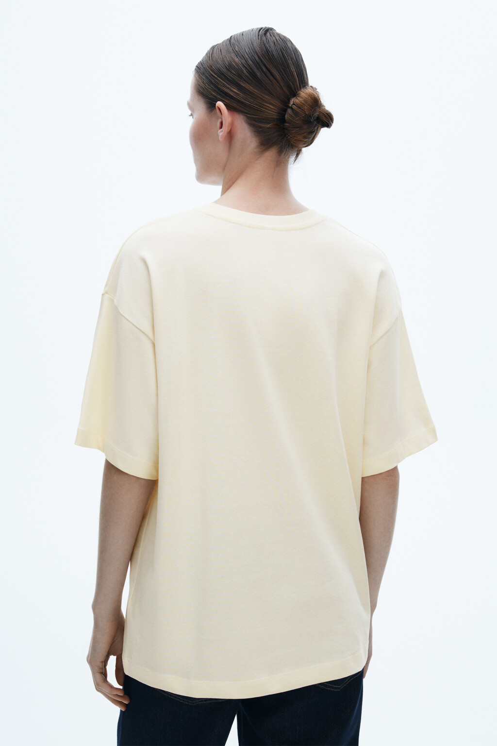 Футболка хлопковая базовая - цвет желтый - 3