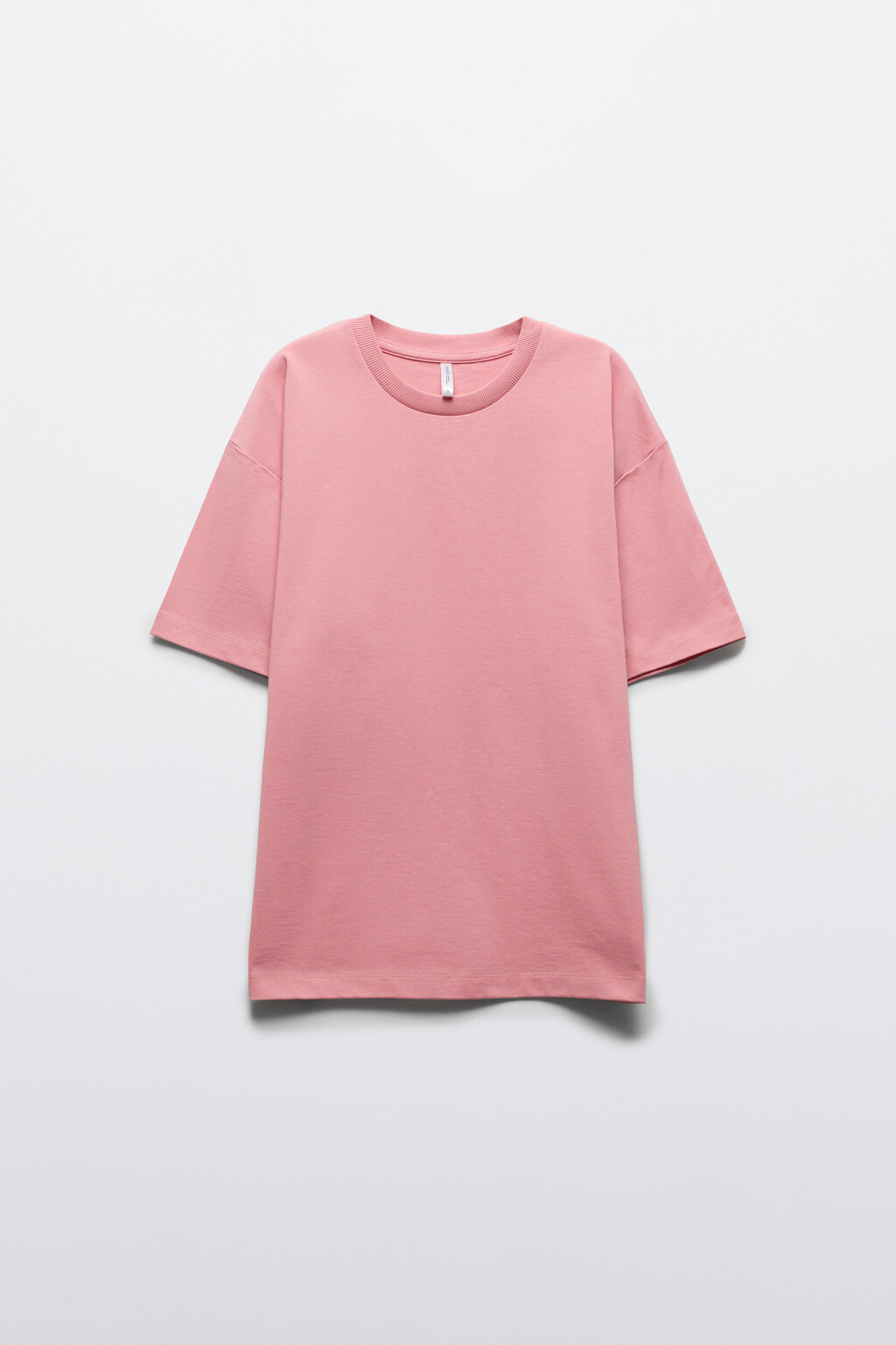 Футболка плотная из хлопка - цвет розовый - 1