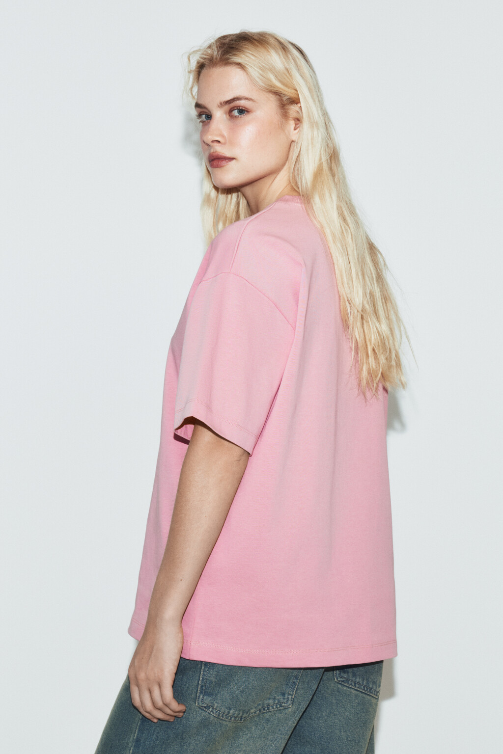 Футболка плотная из хлопка - цвет розовый - 3