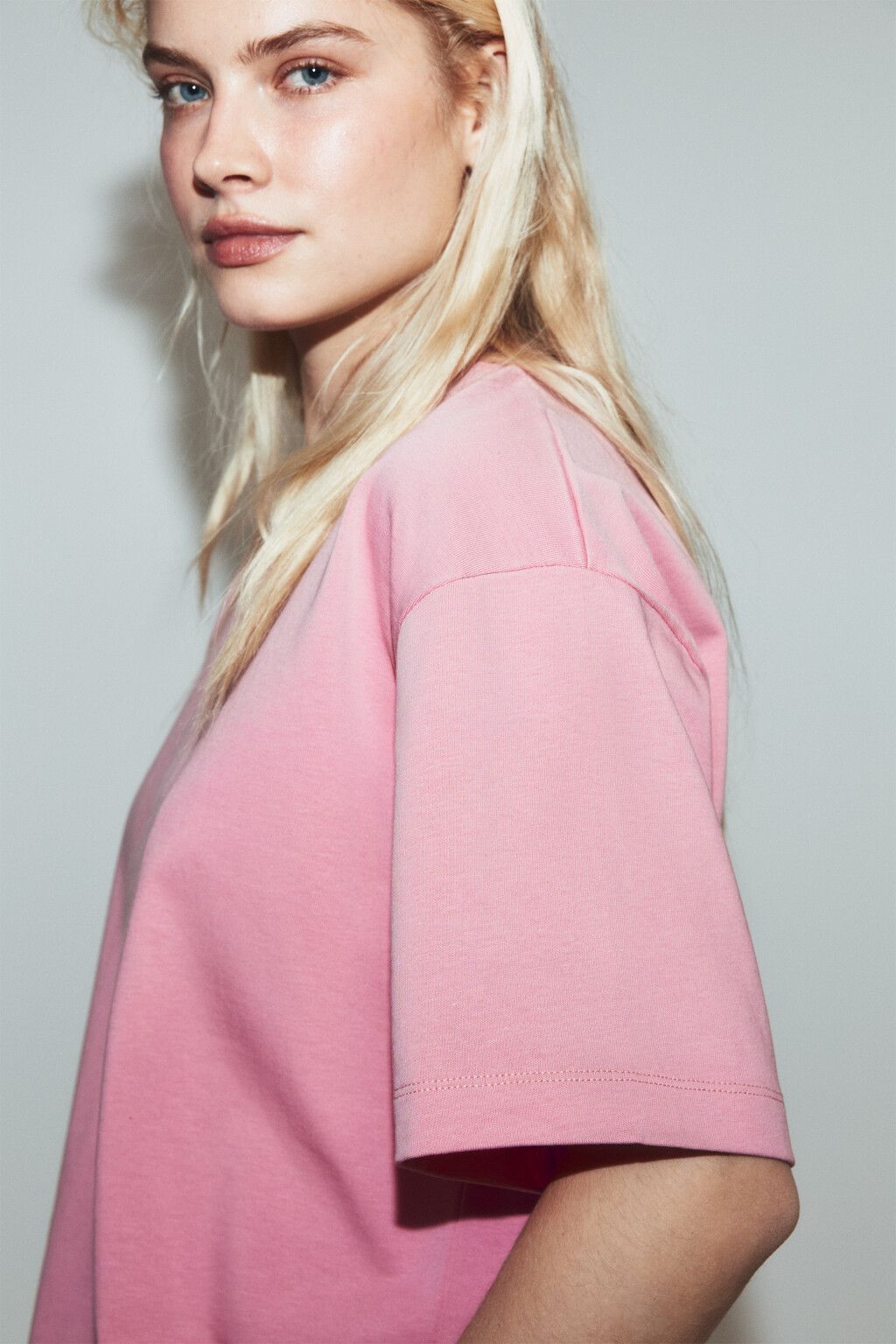 Футболка плотная из хлопка - цвет розовый - 6