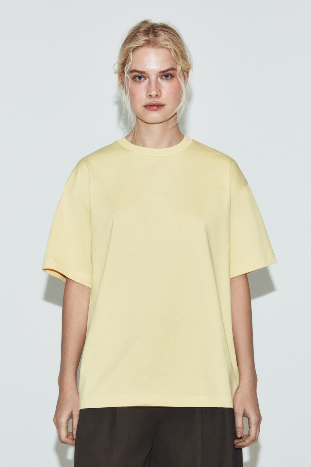 Футболка плотная из хлопка - цвет желтый - 2