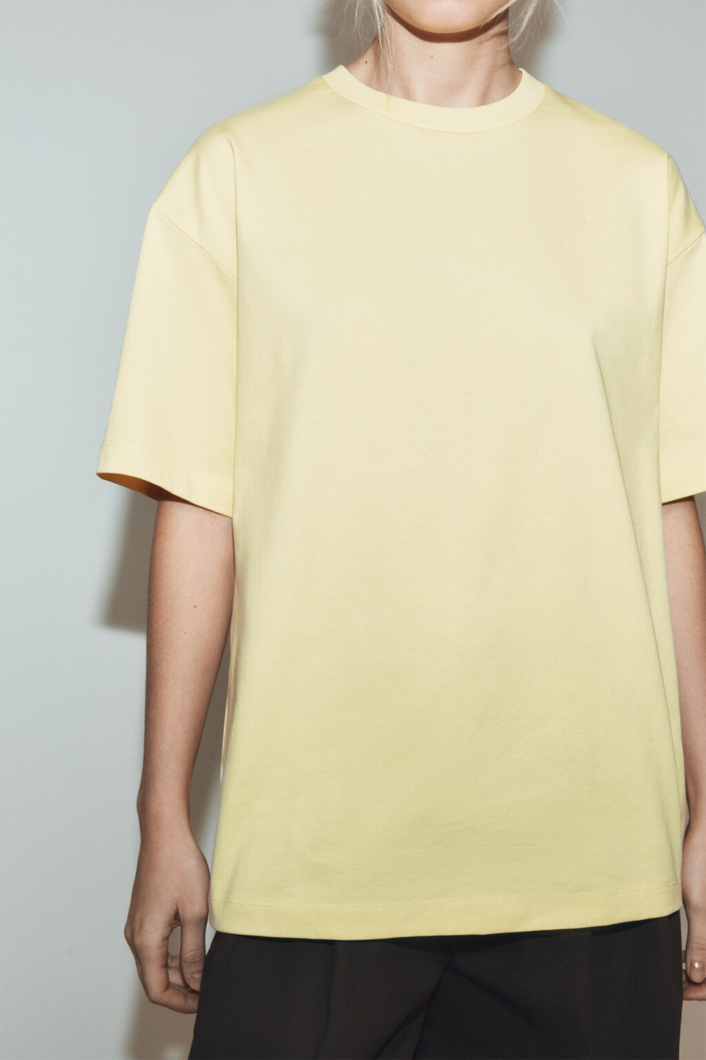 Футболка плотная из хлопка - цвет желтый - 5