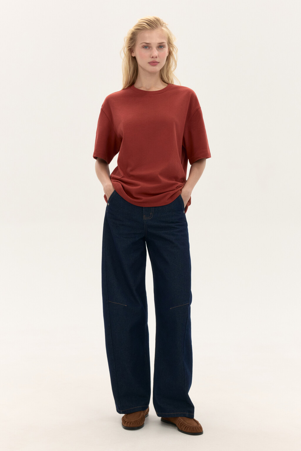 Футболка из плотного трикотажа - цвет красный - 4