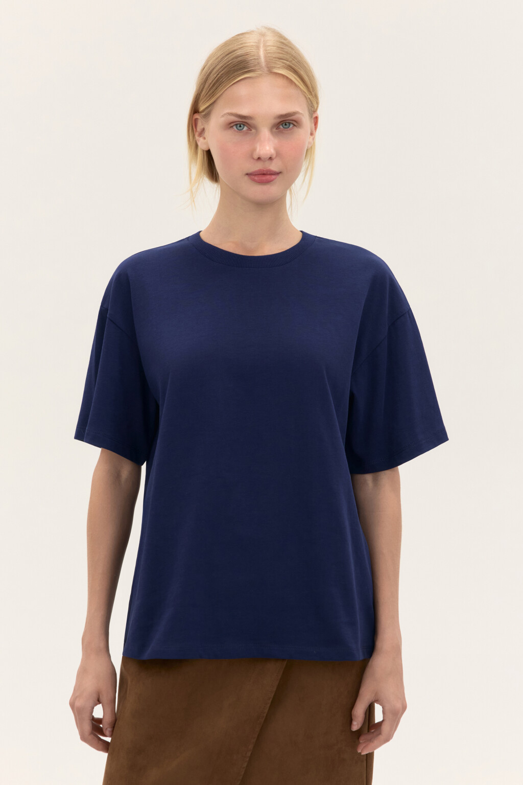 Футболка из плотного трикотажа - цвет синий - 3