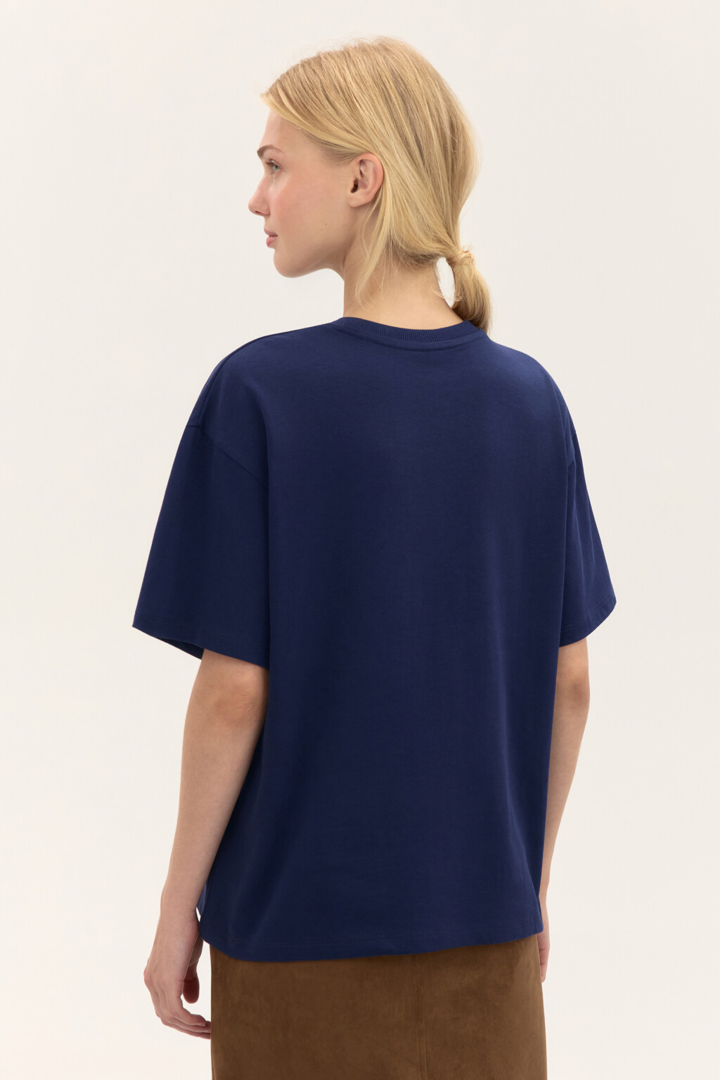 Футболка из плотного трикотажа - цвет синий - 4