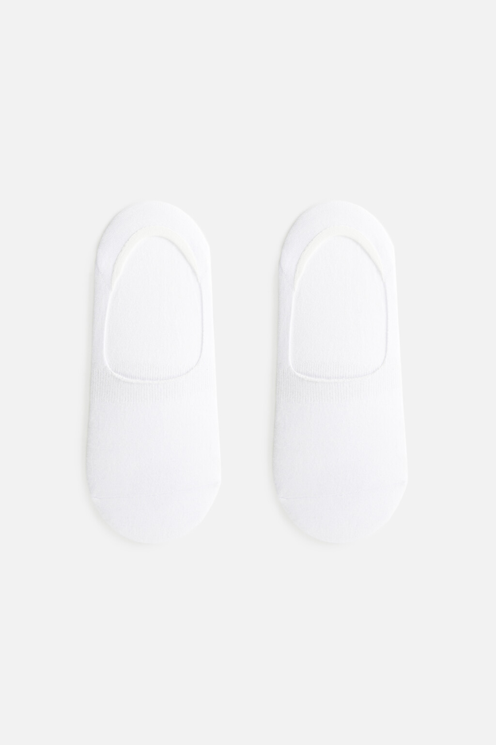 Носки-подследники хлопковые базовые - цвет белый - 2