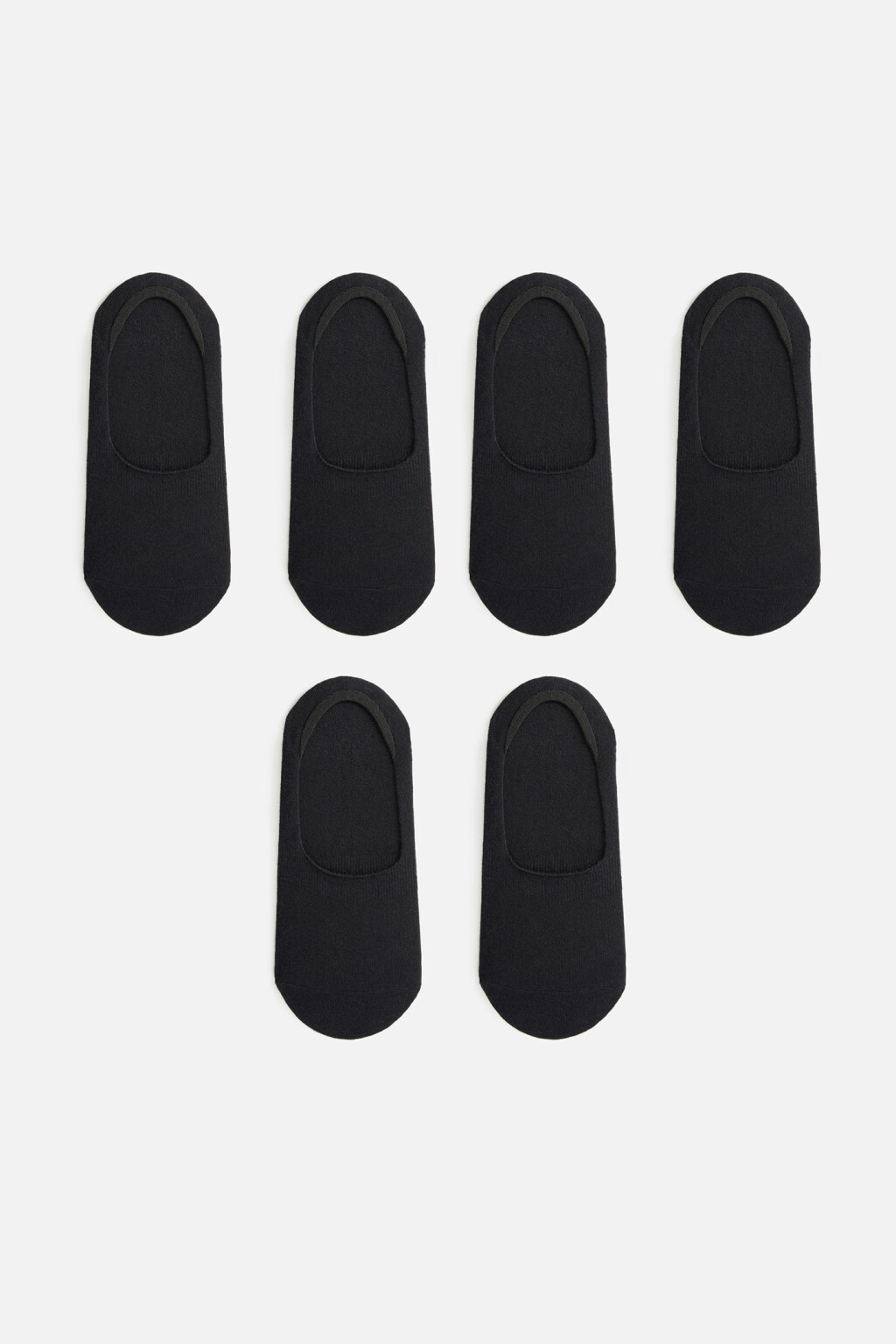Набор носков-подследников хлопковых базовых (3 пары) - цвет черный - 1