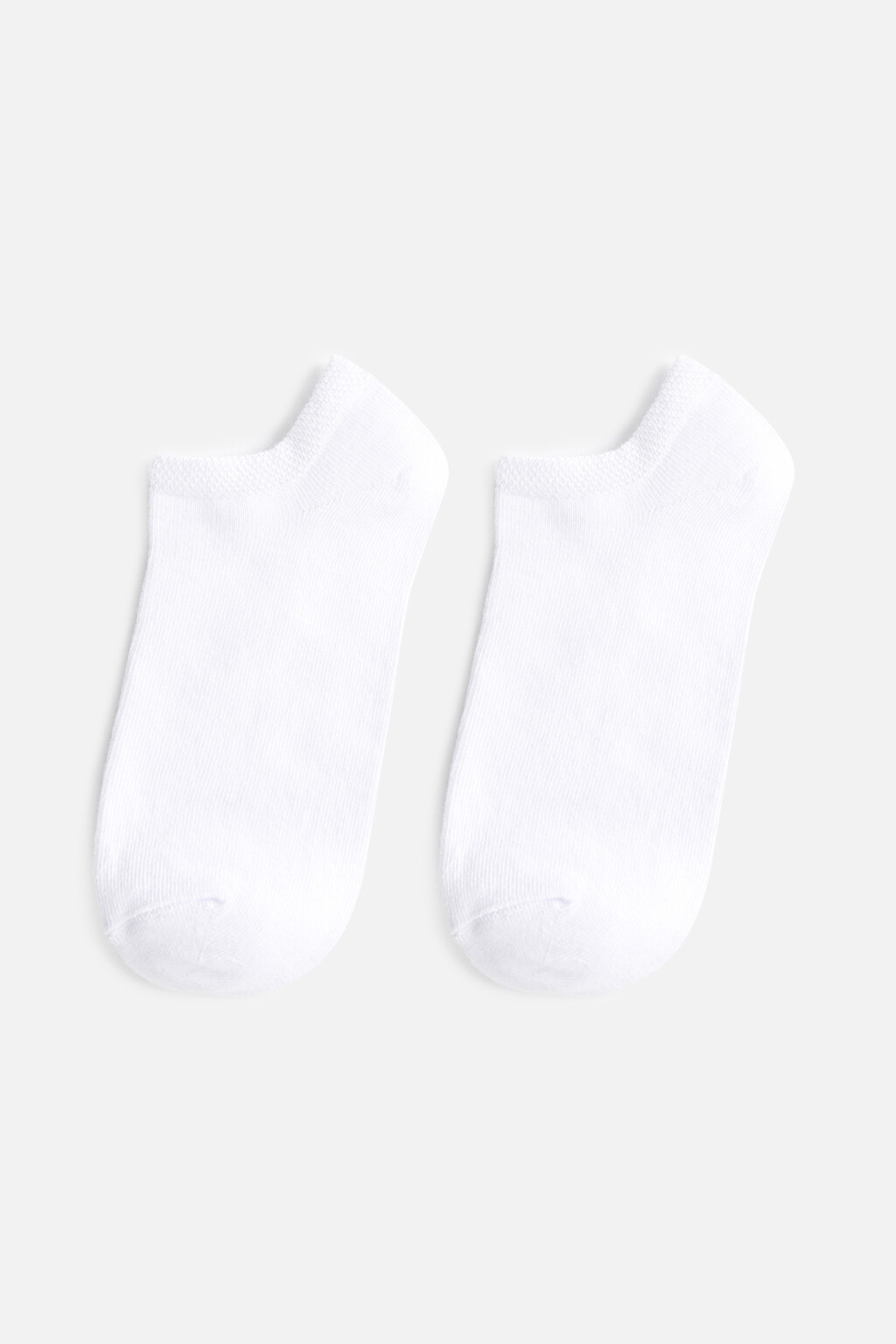 Носки-подследники хлопковые базовые - цвет белый - 1