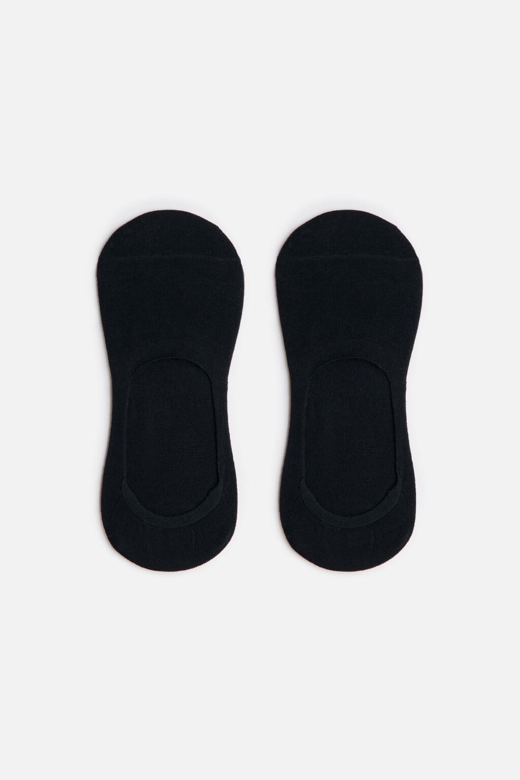 Носки-подследники хлопковые базовые - цвет черный - 1