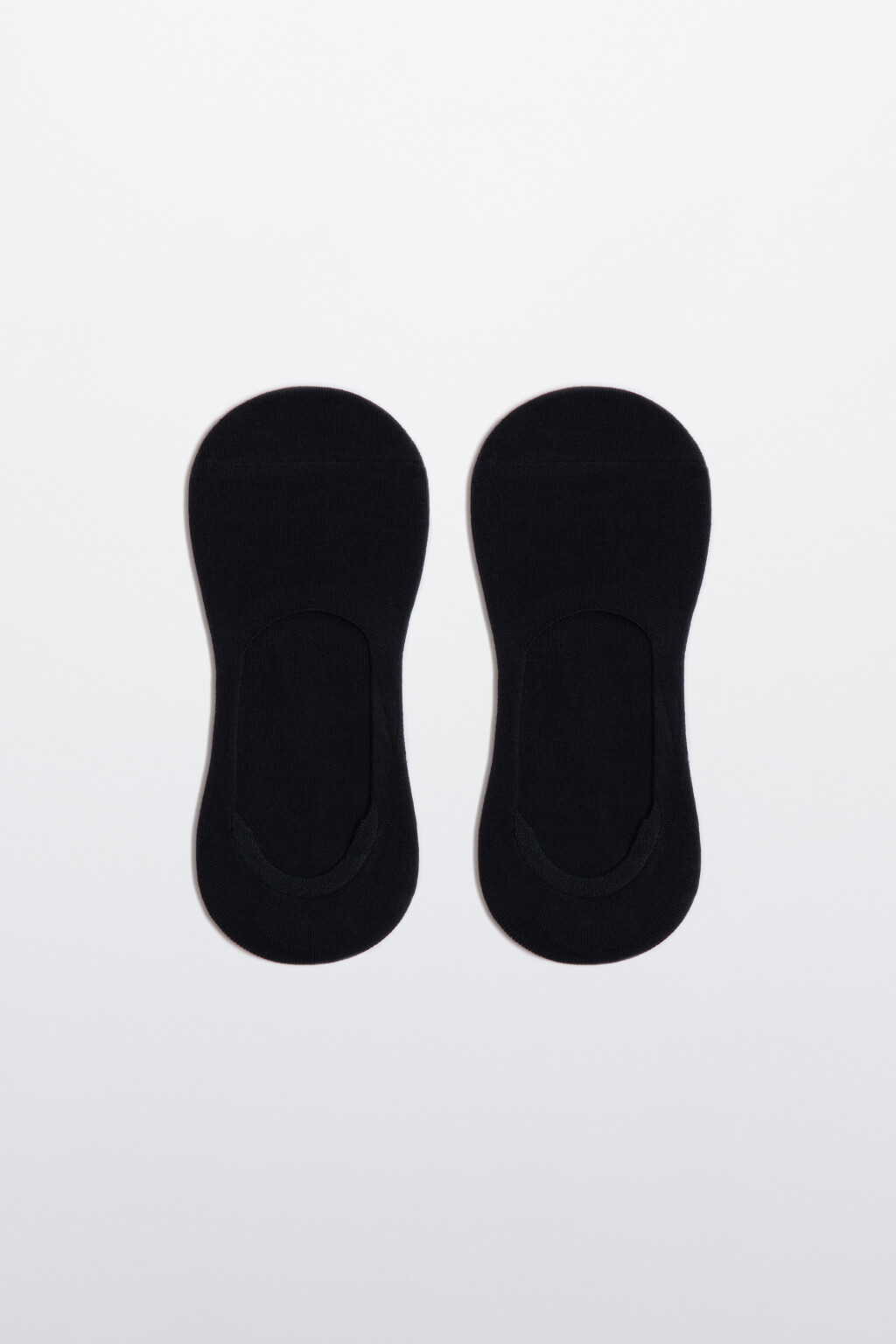 Набор носков-подследников однотонных (3 пары) - цвет черный - 1