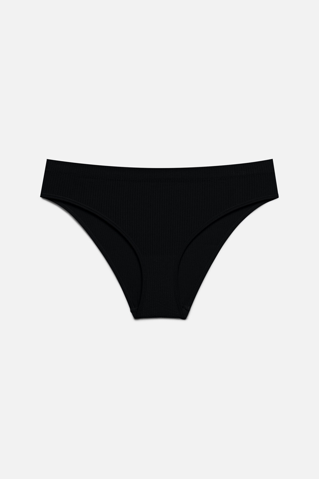 Трусики-слипы KOURTNEY бесшовные в рубчик - цвет черный - 4
