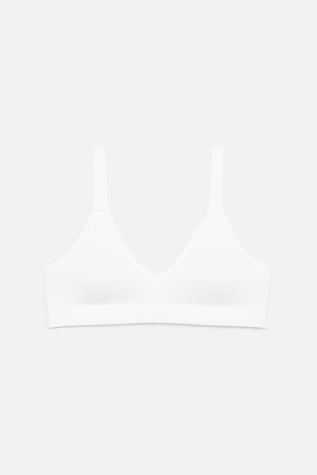 Бюстгальтер-топ KRIS бесшовный в рубчик - цвет белый - 4