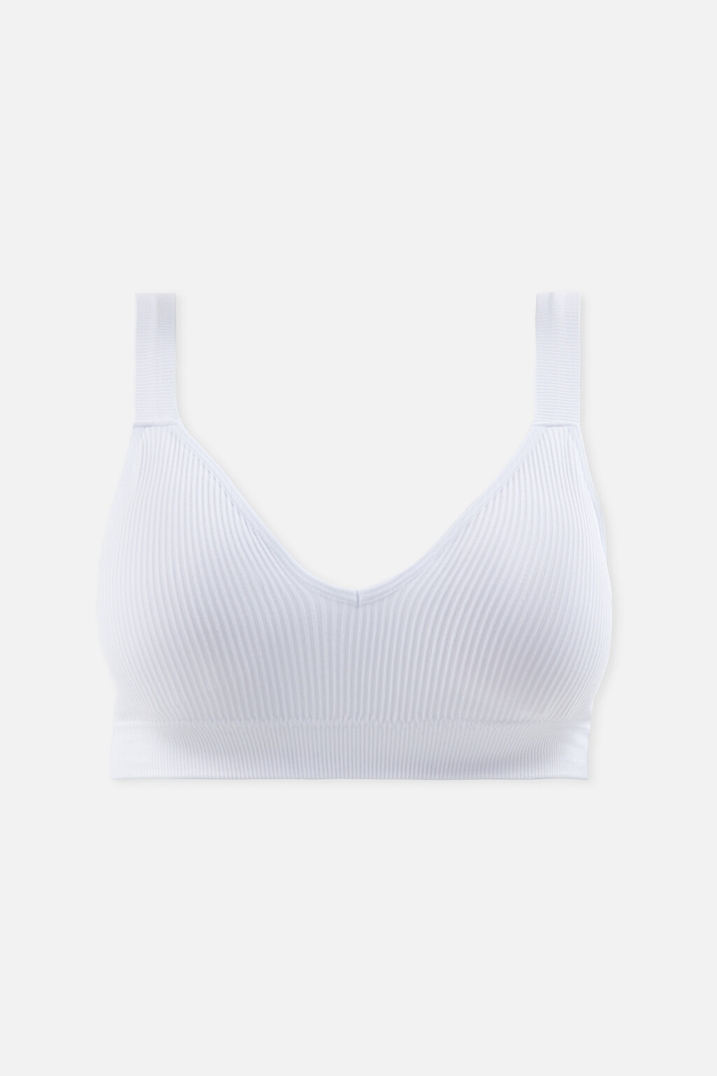 Бюстгальтер-топ на широких бретелях - цвет белый - 4
