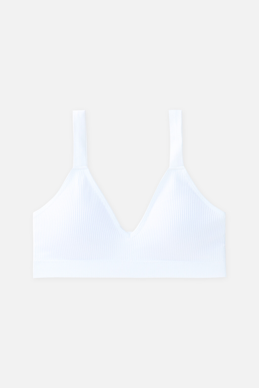 Бюстгальтер-топ бесшовный - цвет белый - 1