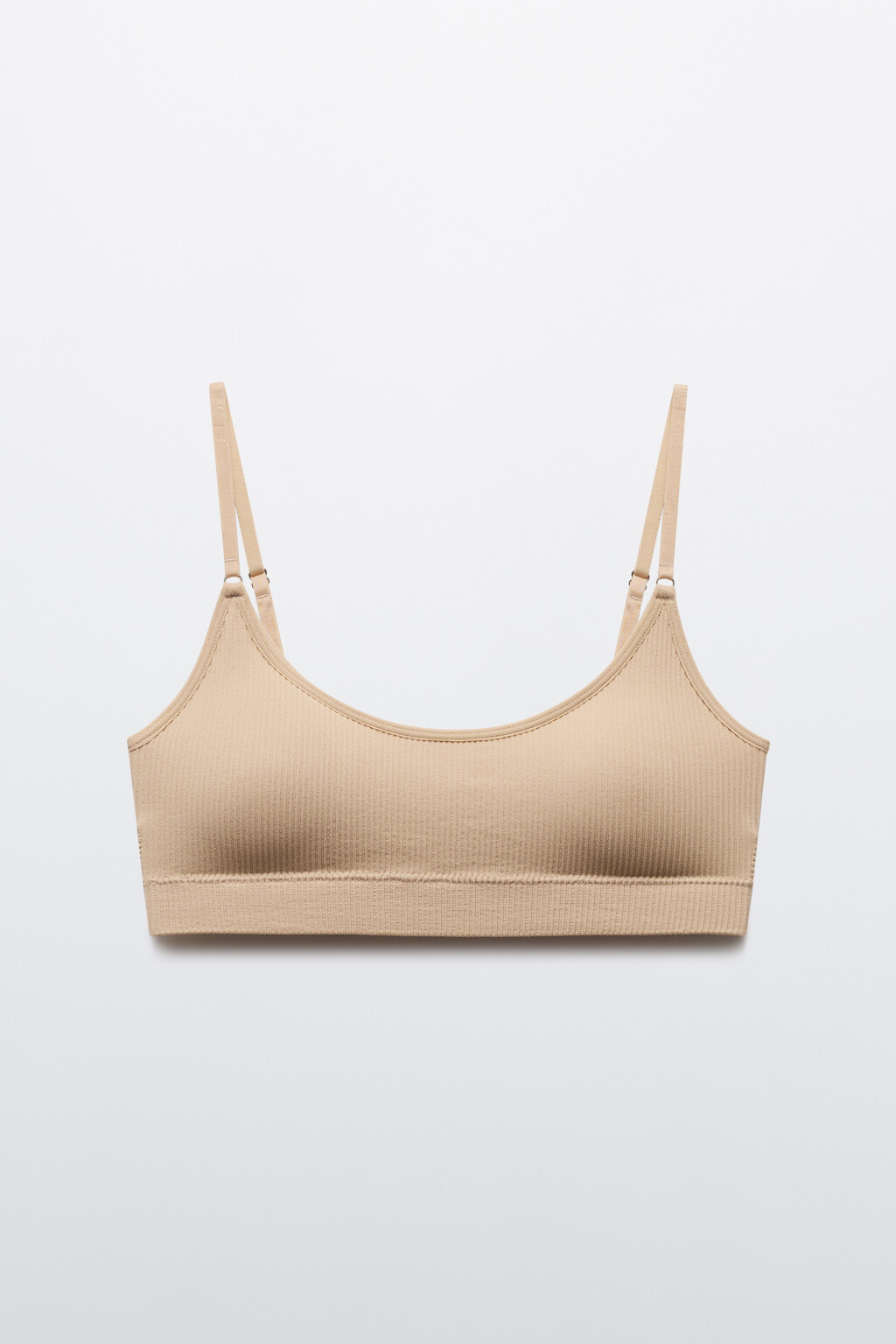 Бюстгальтер-топ KATE бесшовный в рубчик - цвет бежевый - 6