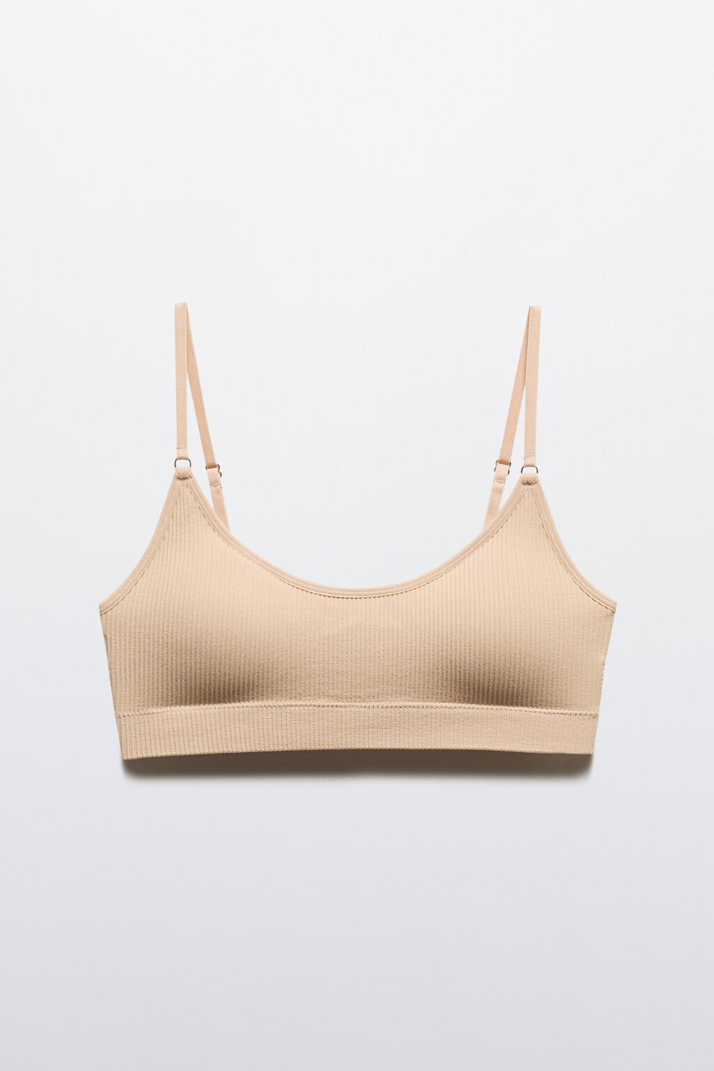 Бюстгальтер-топ KATE бесшовный в рубчик - цвет бежевый - 5