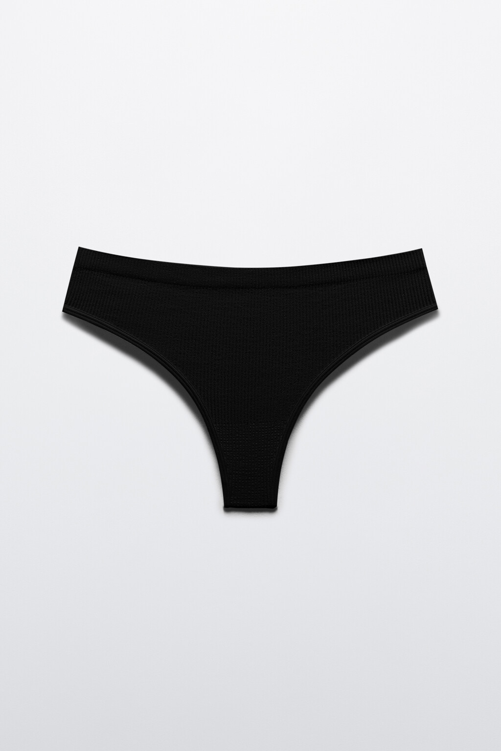 Трусы-стринги KENDALL бесшовные в рубчик - цвет черный - 5