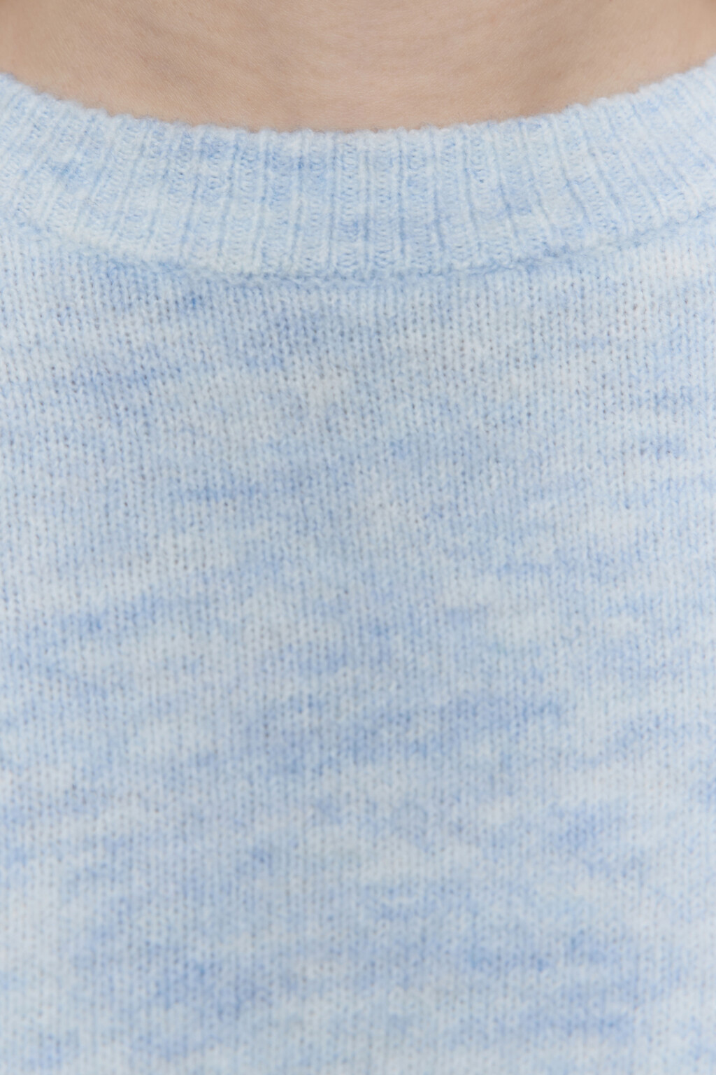 Джемпер толстой вязки базовый - цвет голубой - 6