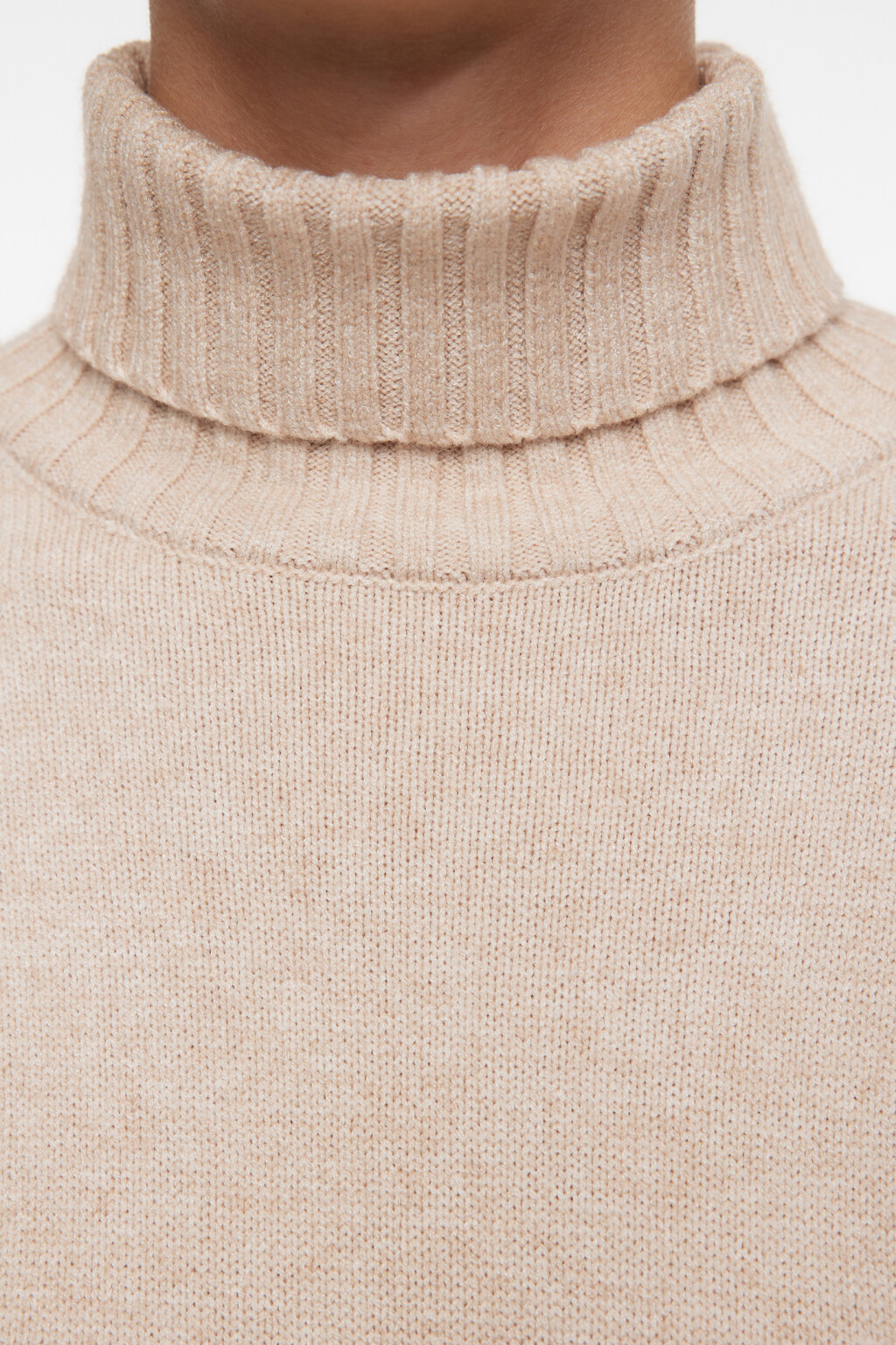 Платье-свитер KnitMidiDress вязаное с разрезом - цвет бежевый - 5