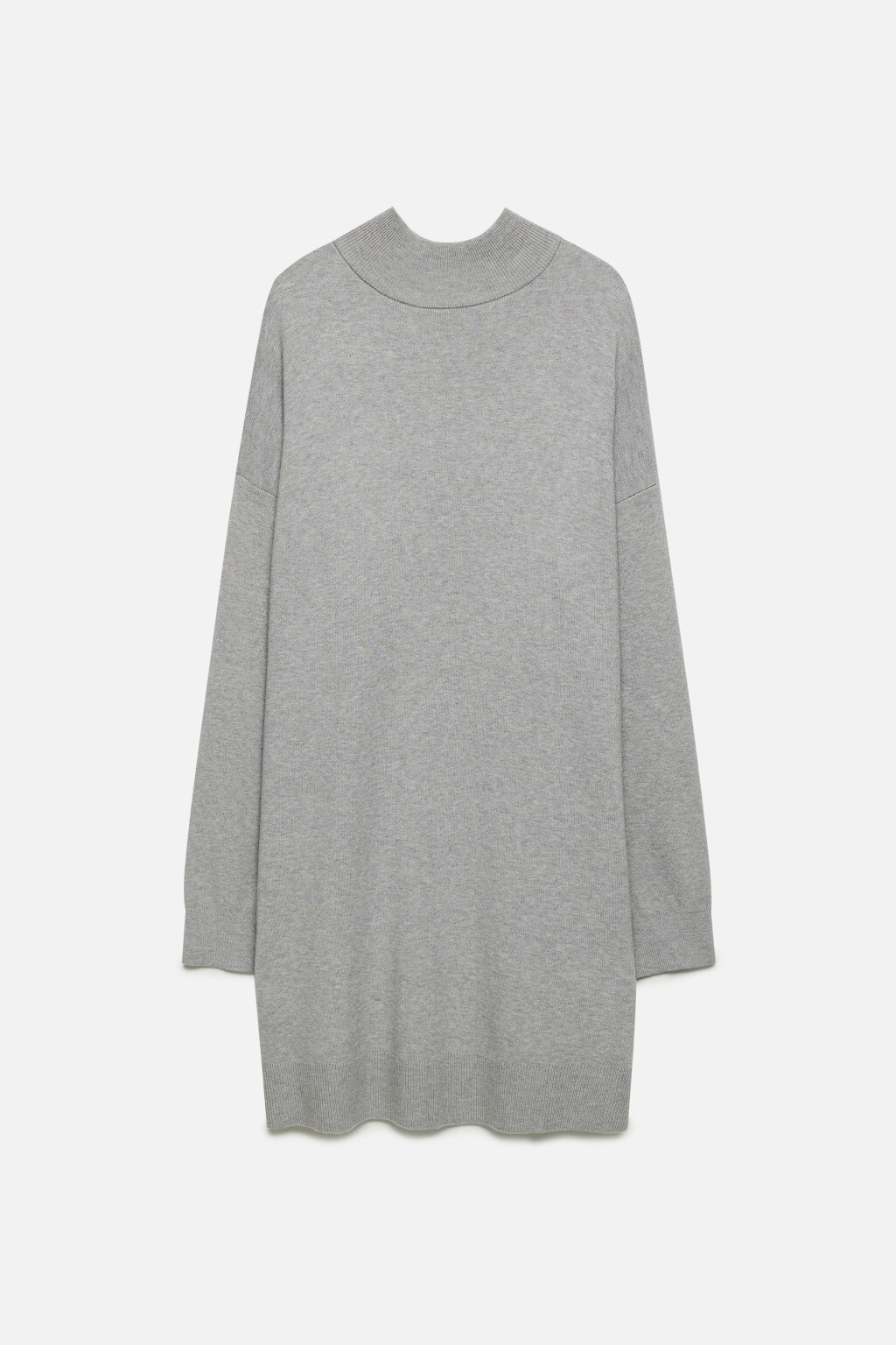 Платье-свитер KnitMiniDress вискозное - цвет серый - 7